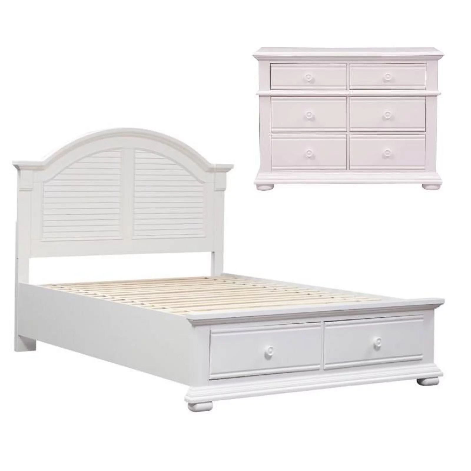 Home Square 2-Piece Set with Queen Storage Bed and Media Chest