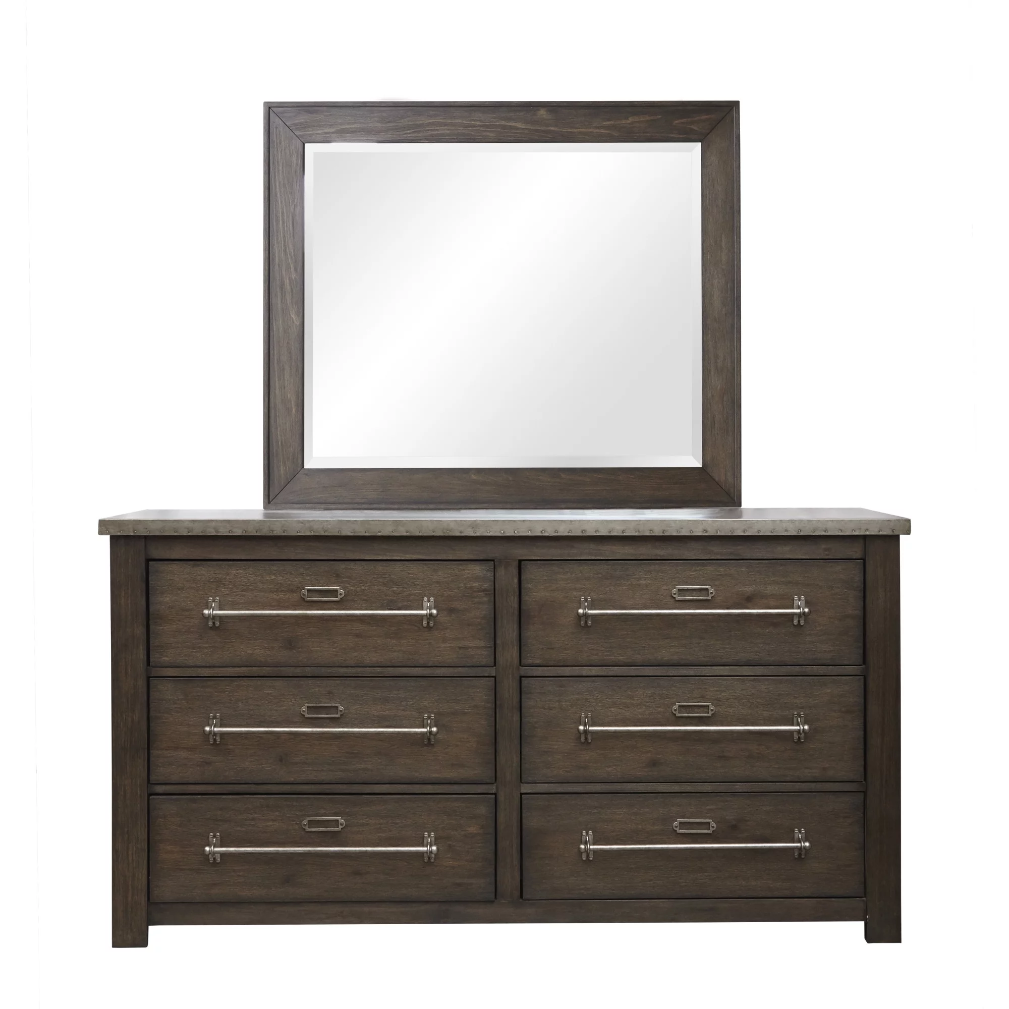 Modern Farmhouse Dark Oak Landscape Mirror