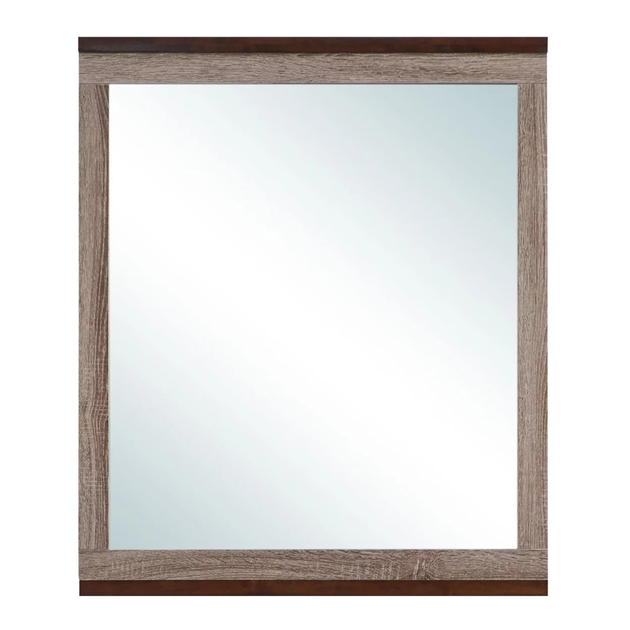 32 In. X 39.5 In. Classic Rectangle Framed Dresser Mirror - Gray, Brown