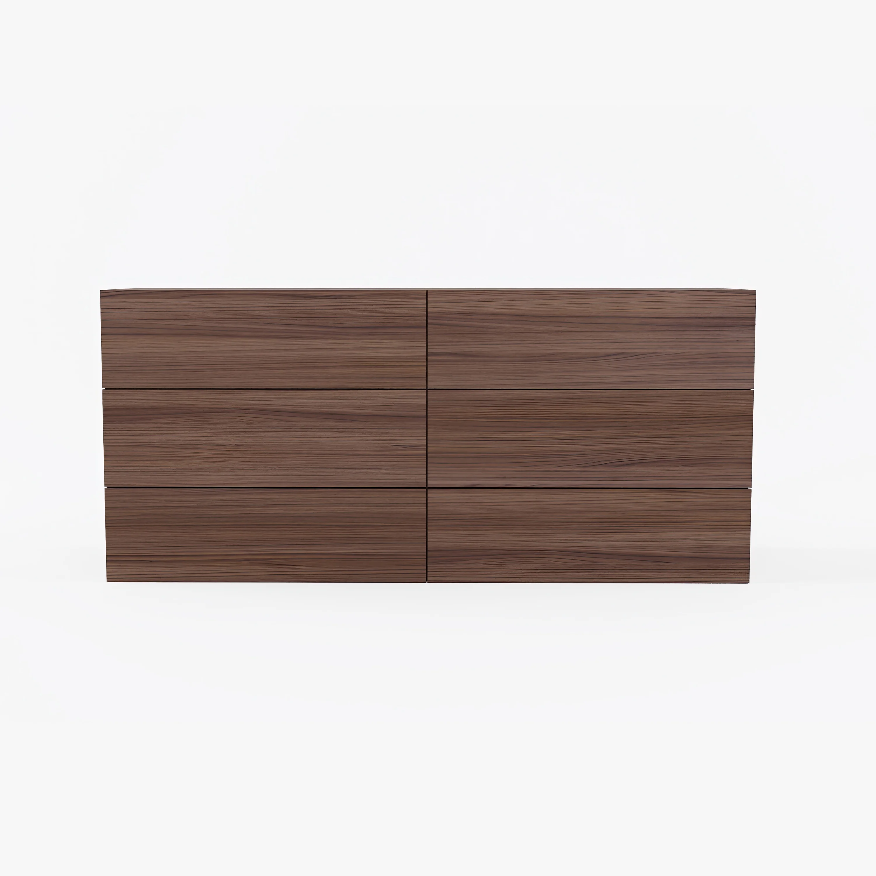 Nexera James Modern 6 Drawer Dresser, Walnut