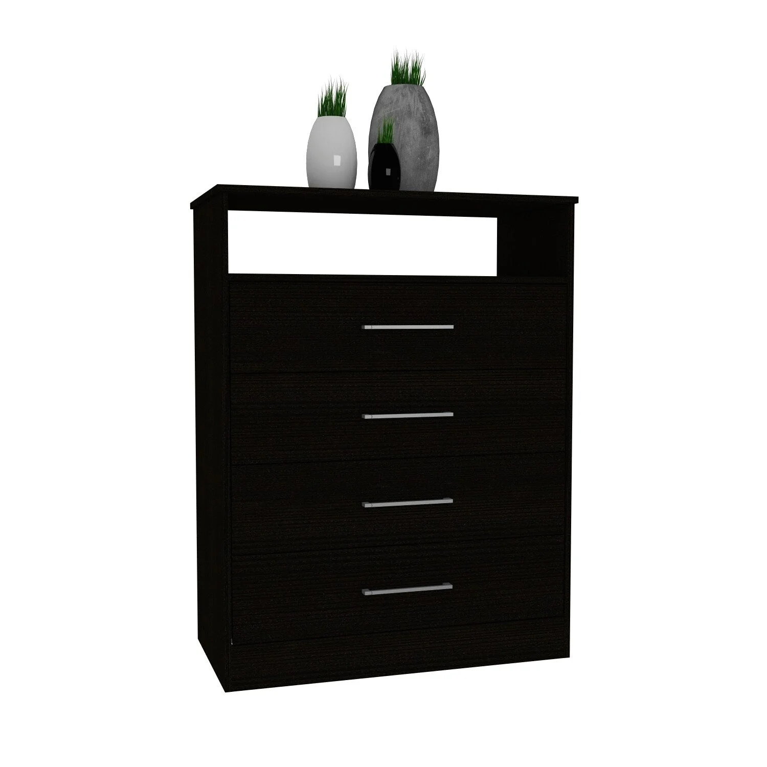 Boahaus Frances Dresser, Manufactured Wood, for Adults, Black Wengue