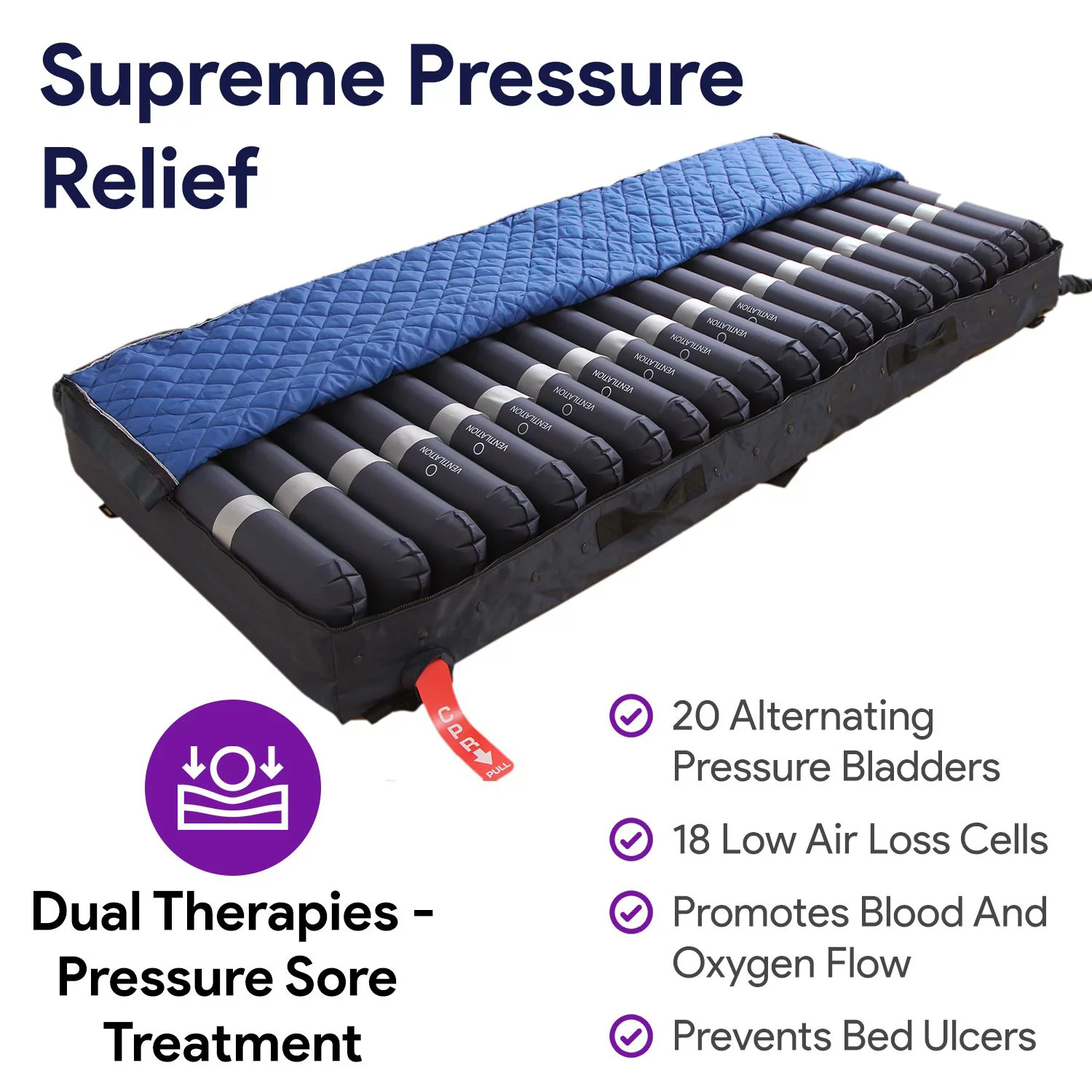 Proheal Low Air Loss Alternating Pressure Air Mattress with Pump - 3