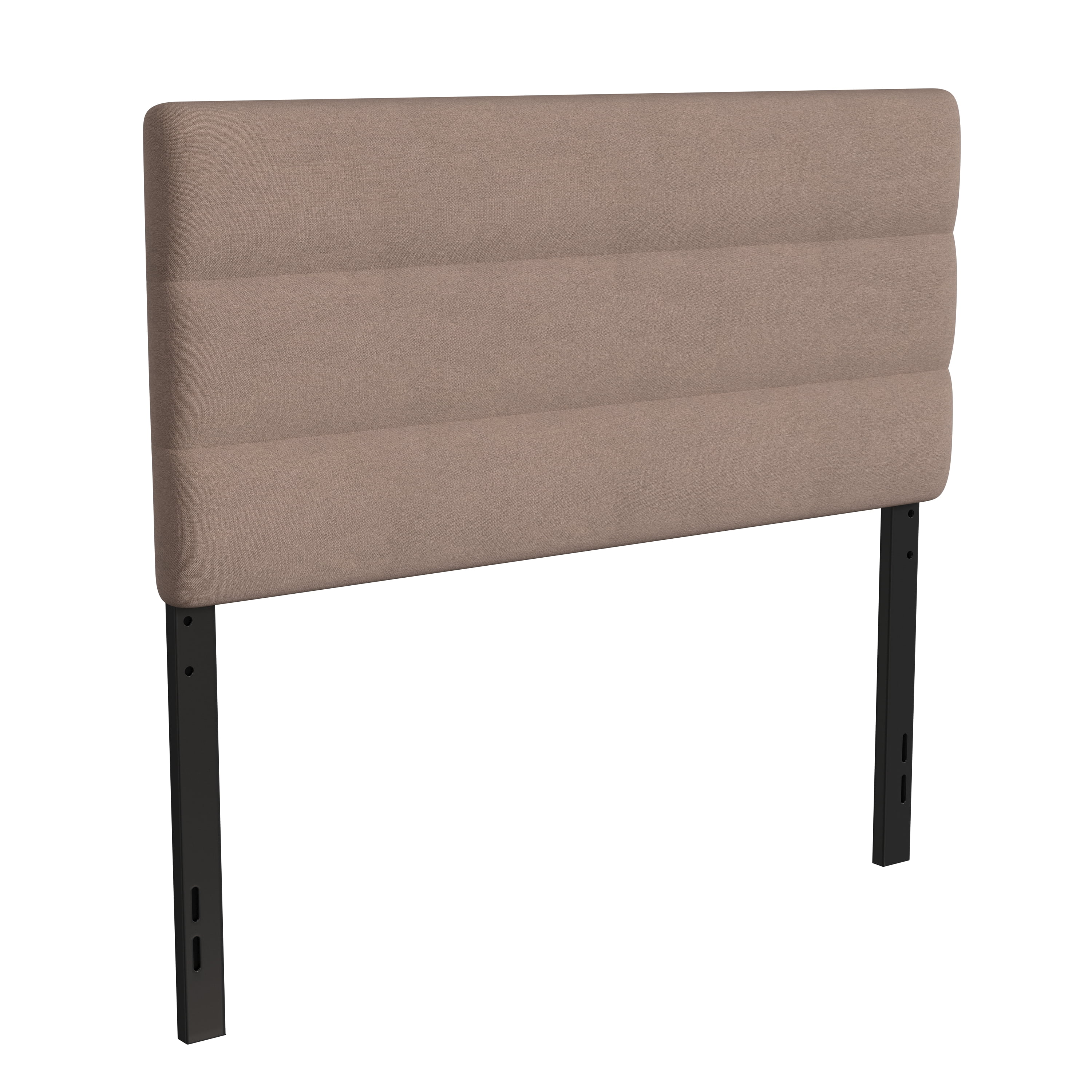 BizChair Full Channel Stitched Fabric Upholstered Headboard, Adjustable Height from 44.5