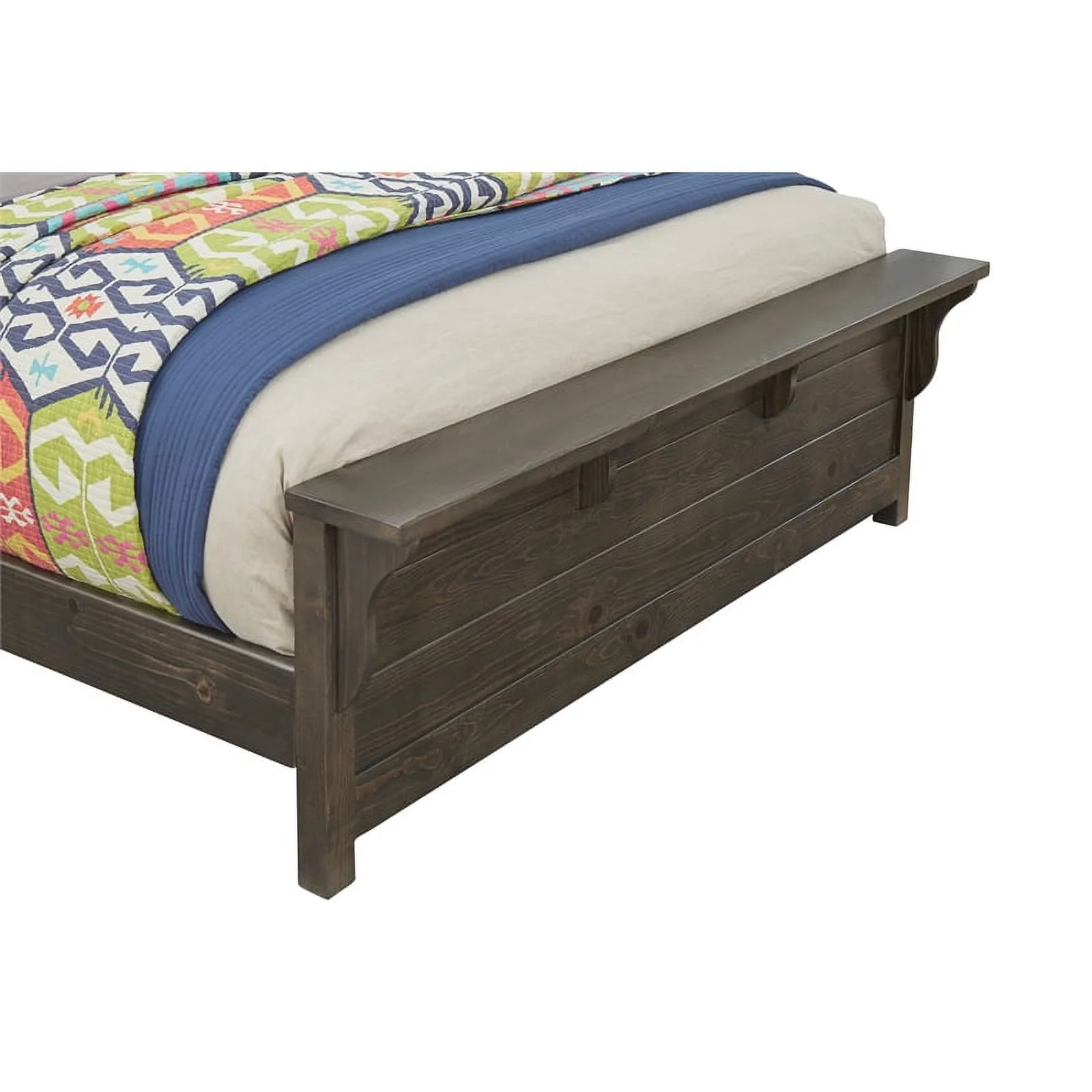 Progressive Furniture Falcon Bluff Wood Queen Panel Bed in Saddle Brown