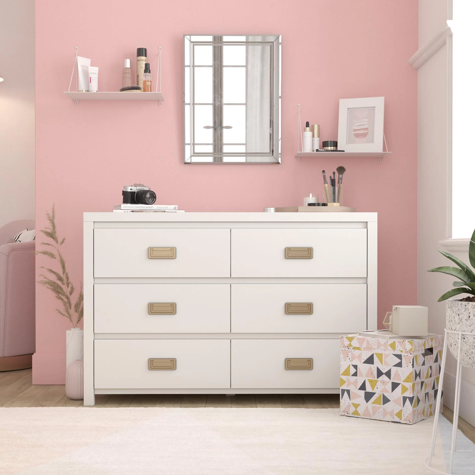 Little Seeds Monarch Hill Haven 6 Drawer Kids Dresser, White
