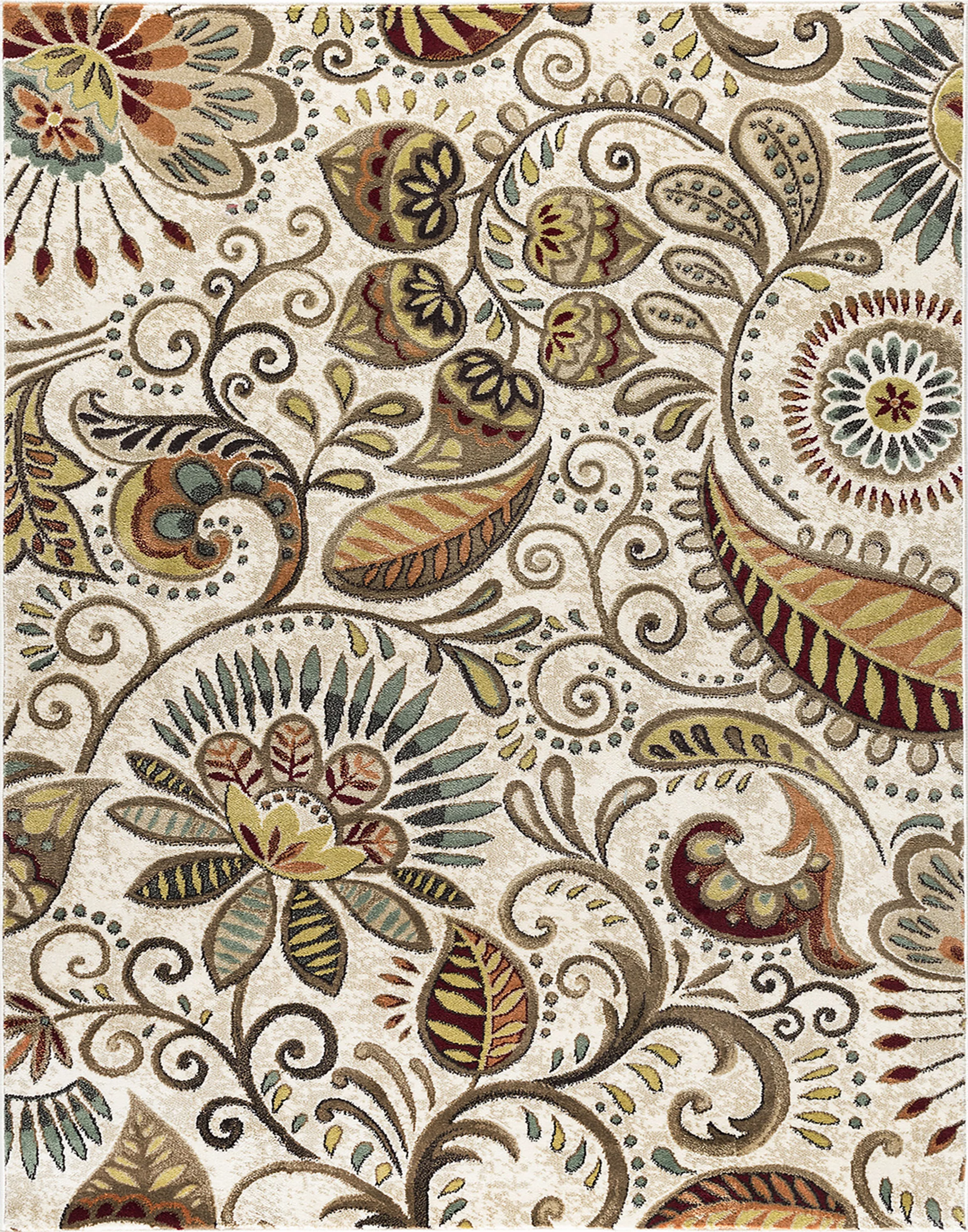 8x10 Modern Ivory Large Area Rugs for Living Room | Bedroom Rug | Dining Room Rug | Indoor Entry or Entryway Rug | Kitchen Rug | Alfombras para Salas 7'10'' x 10'3''