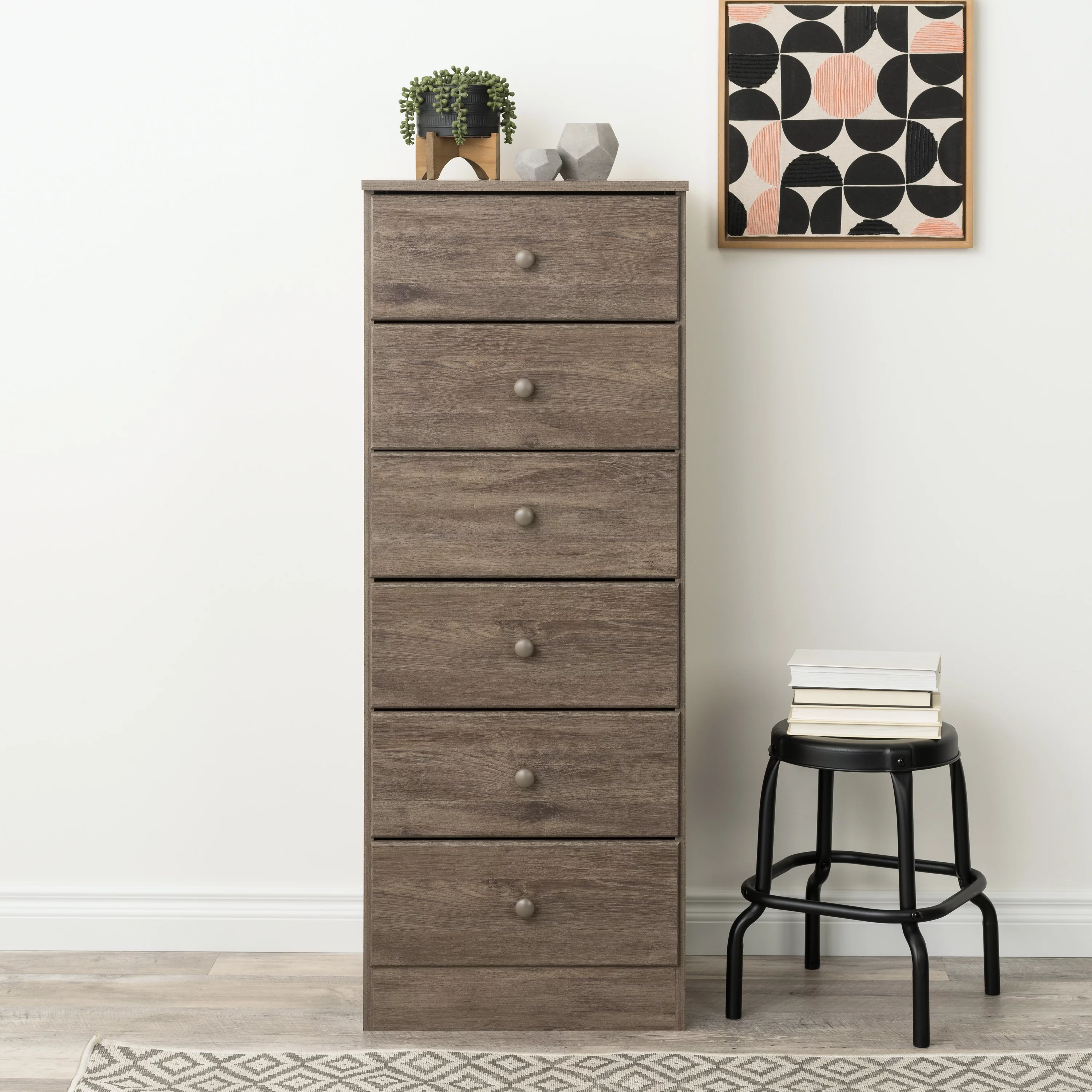 Prepac Astrid Tall Gray Dresser: 16