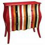 Sterling Industries Variegated Parlor Chest w/ 2 Drawers in Red, Orange and Black