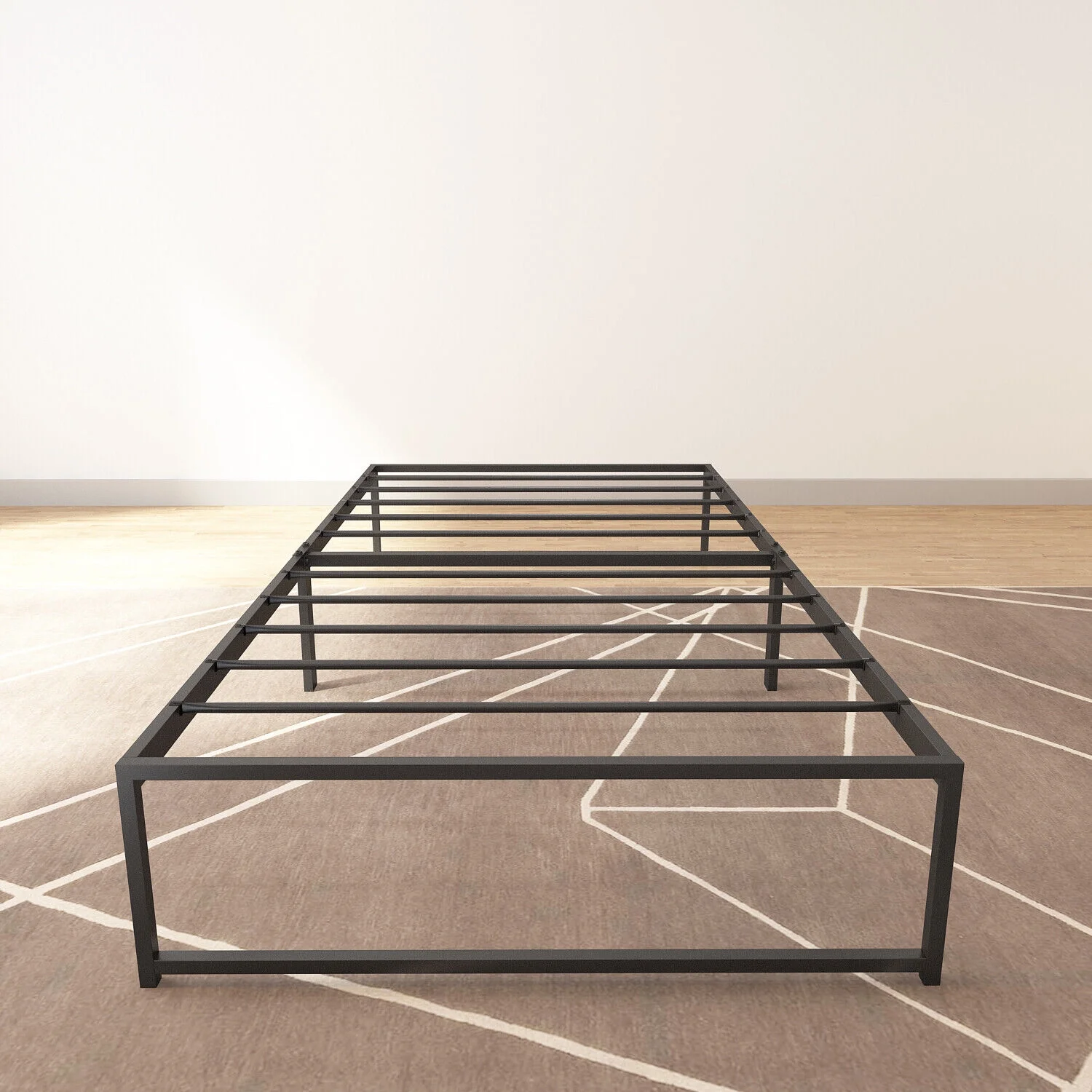 Sturdy Steel Twin Size Platform Bed Frame for Comfortable and Durable Bedroom Mattress Foundation