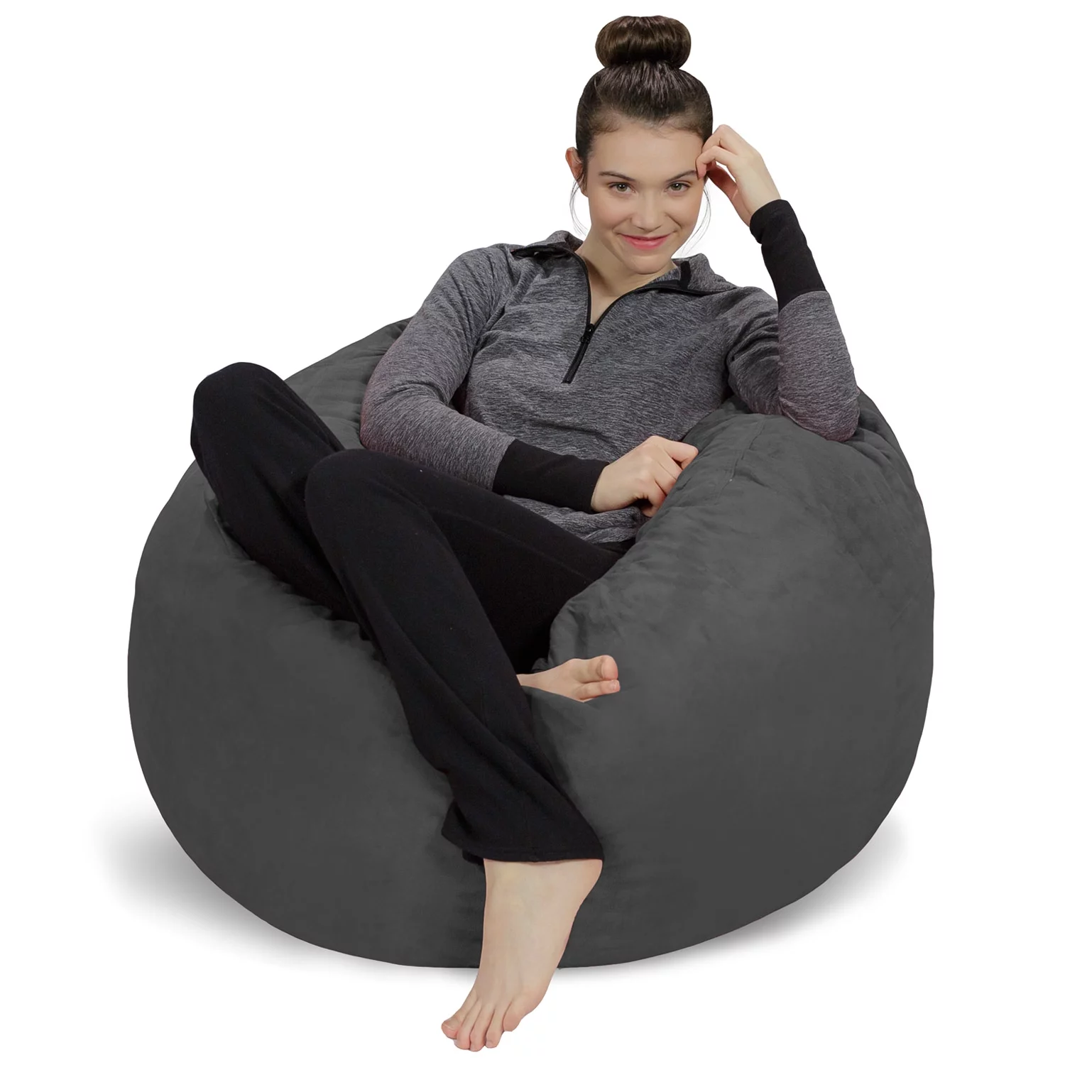 Sofa Sack Bean Bag Chair, Charcoal