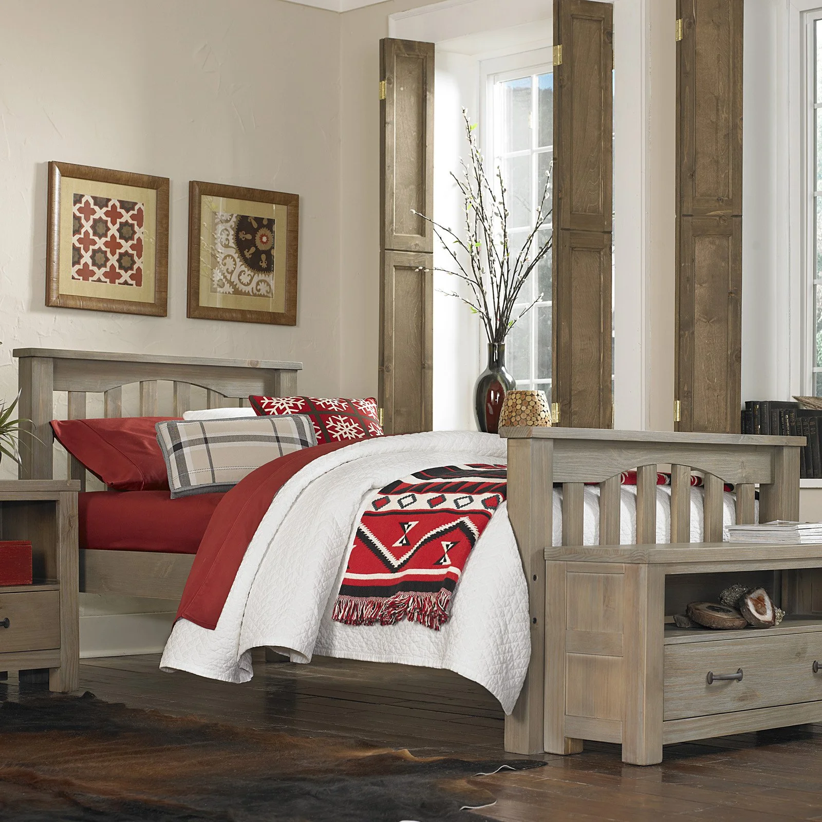 NE Kids Highlands Harper Full Slat Bed in Espresso