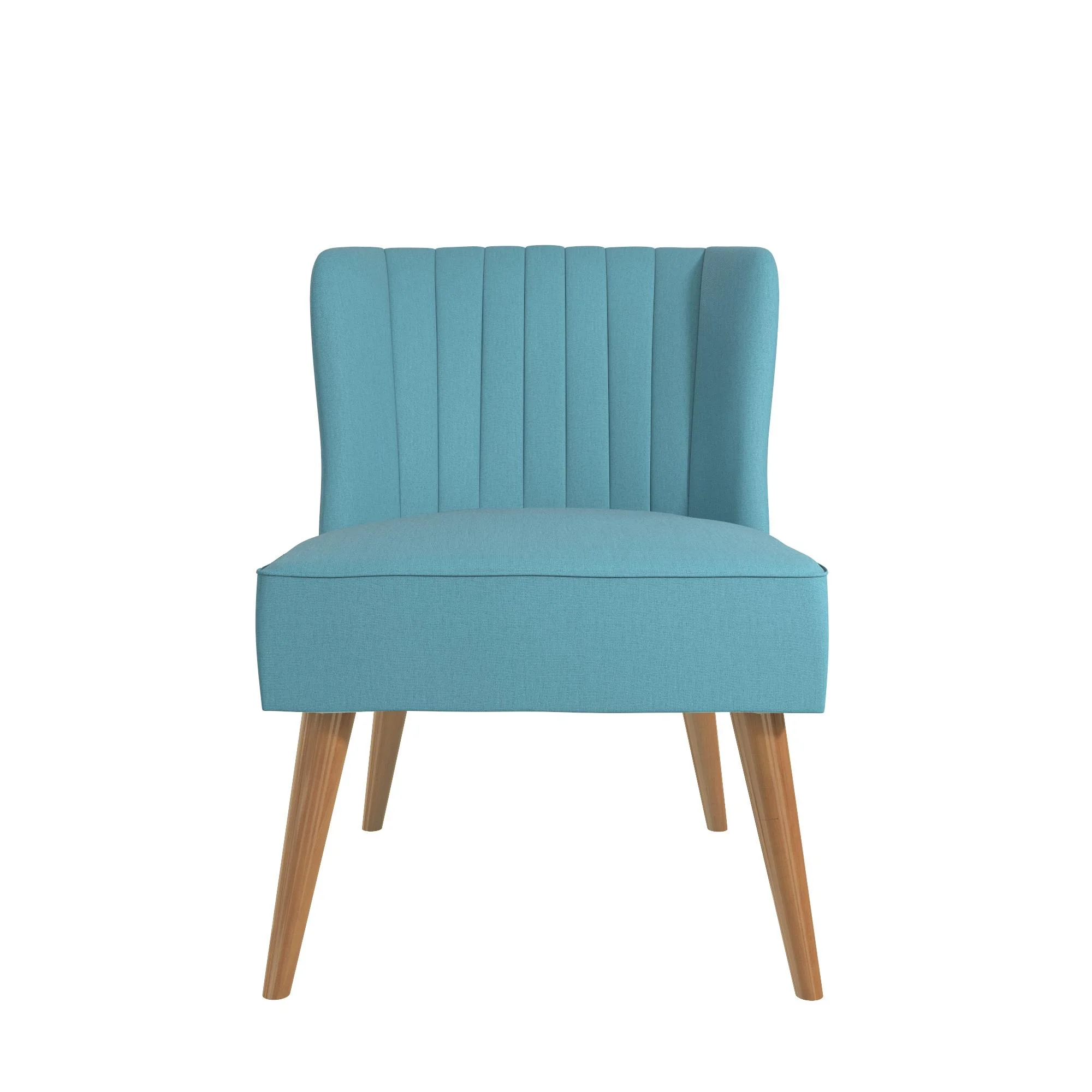 Novogratz Brittany Accent Chair, Light Blue Linen