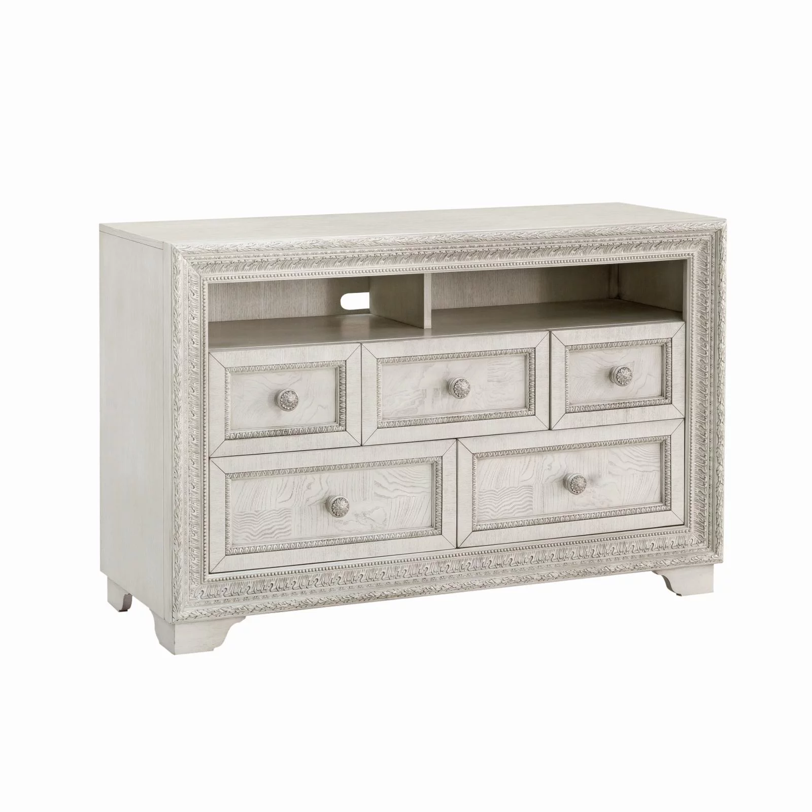 Camila Media Chest in Creamy White Wood by Pulaski Furniture