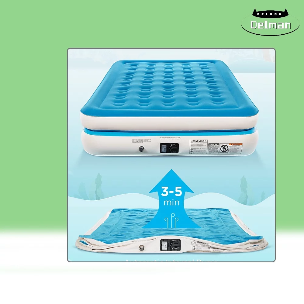 Air Mattress with Built-in Pump,Elevated Blow Up Mattress