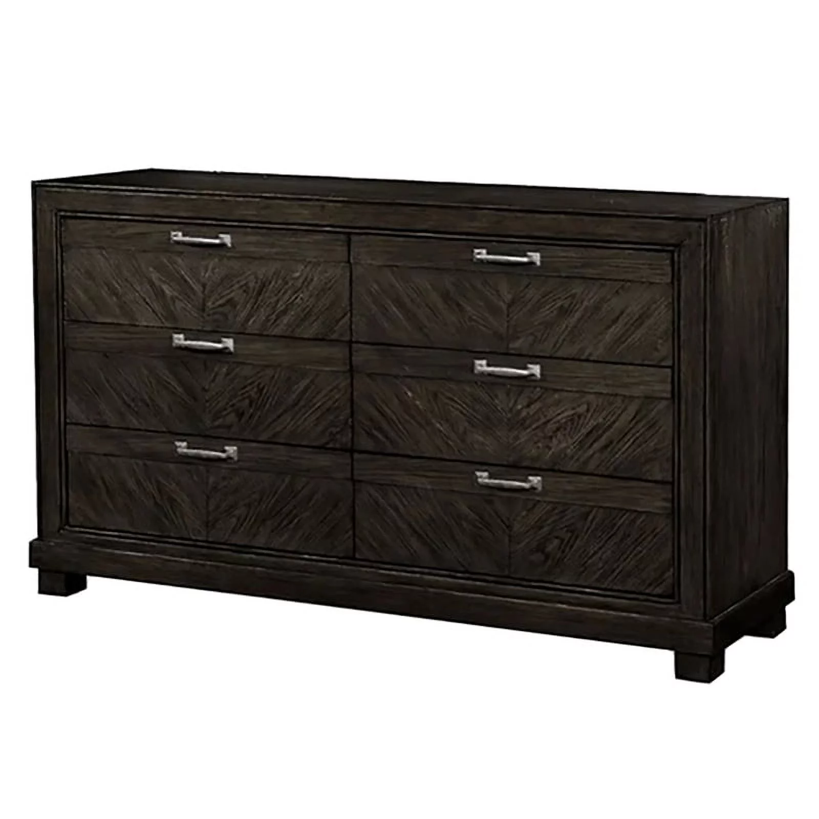 Furniture of America Reauso Solid Wood 6-Drawer Double Dresser in Espresso