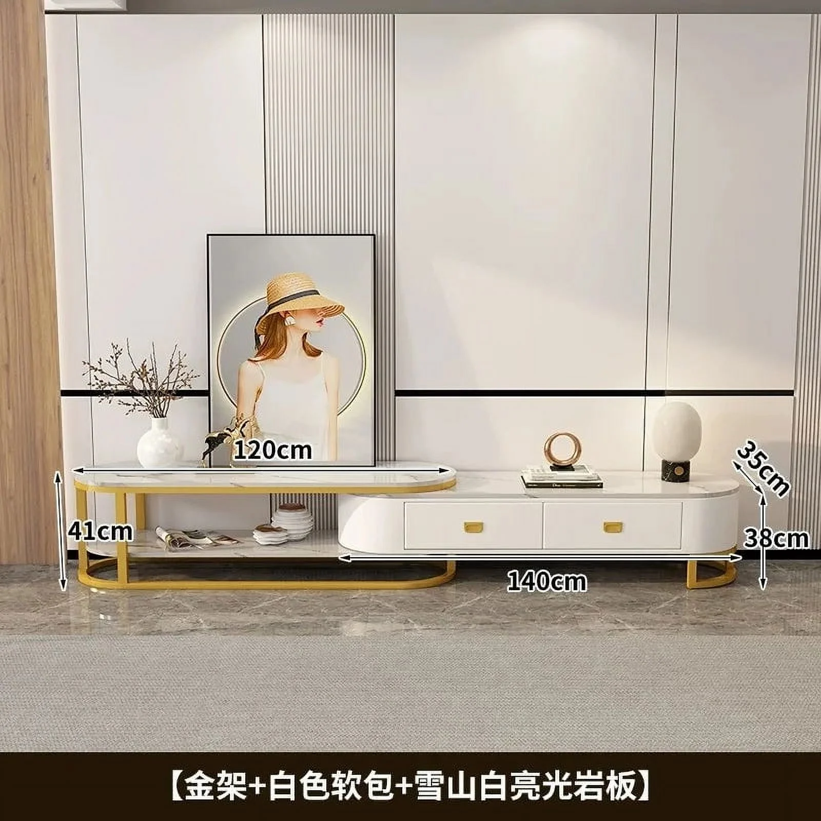 Rack Dresser TV Stands Nordic Luxury Cabinet Mobile TV Stands Storage Shelves Moveis Tv Para Sala Living Room Furniture WJ20XP