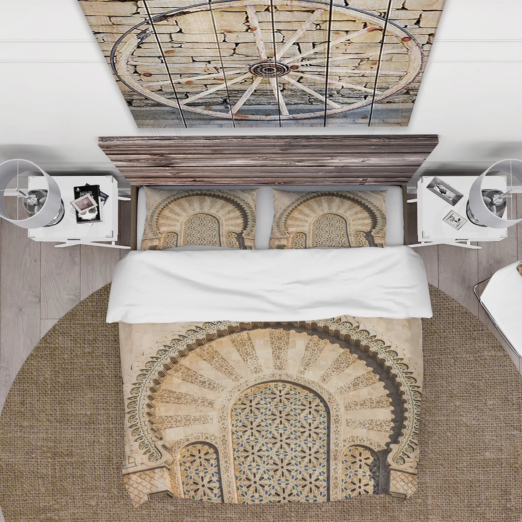 Designart 'Morocco Mosque Door' Vintage Duvet Cover Set