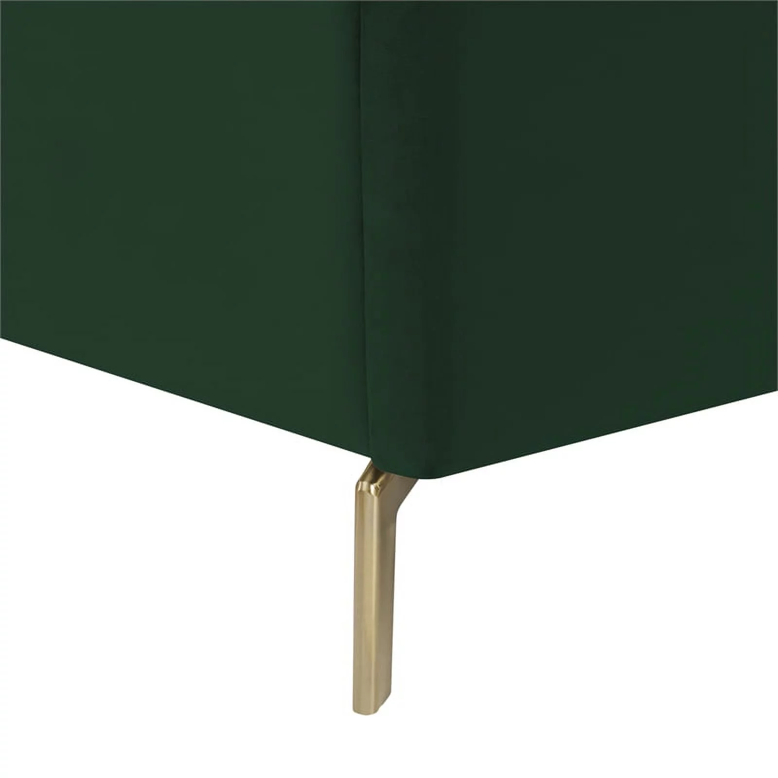 Posh Living Kaeson Upholstered Velvet & Wood Queen Platform Bed in Green