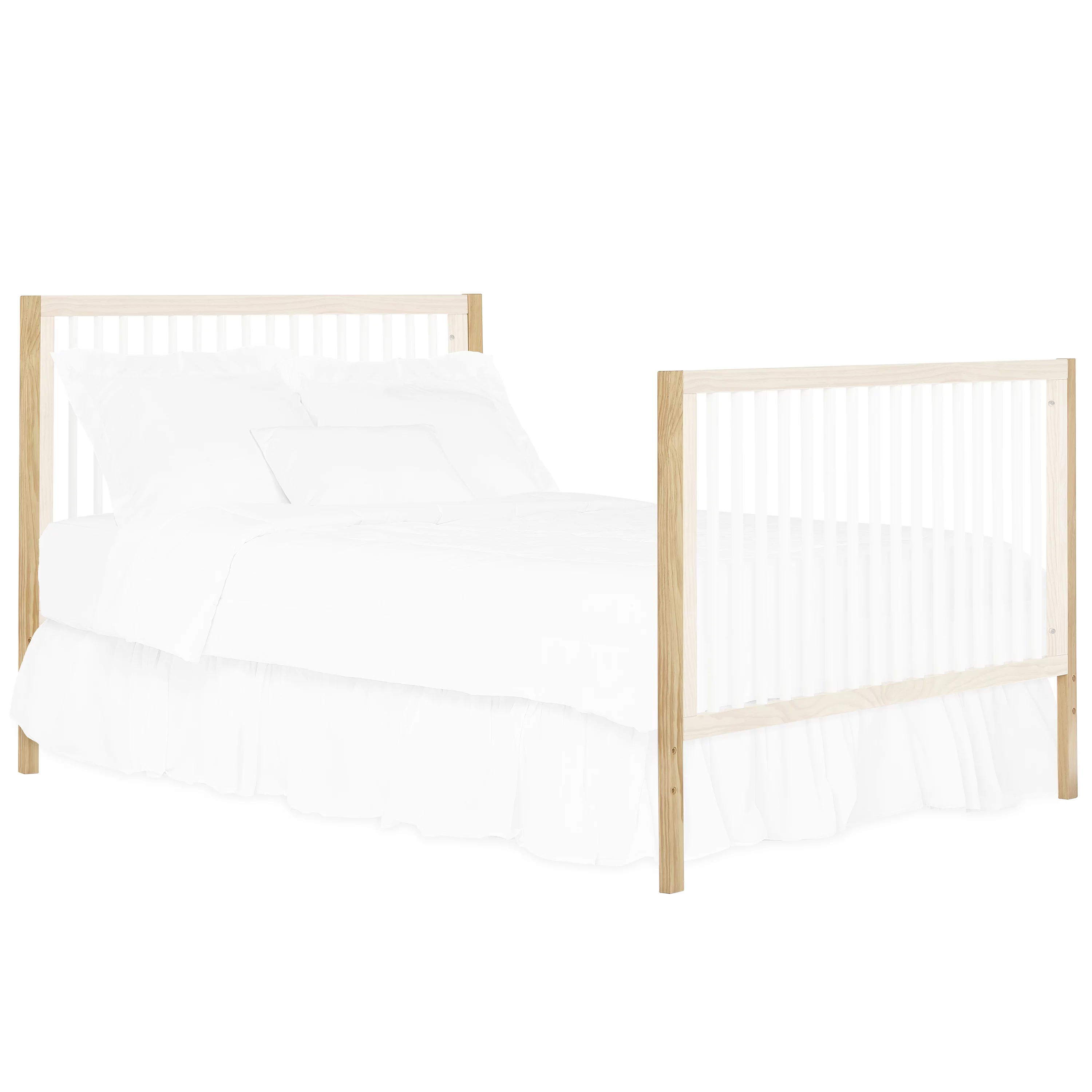 Dream On Me Carter Crib Convertible Post, Natural And White