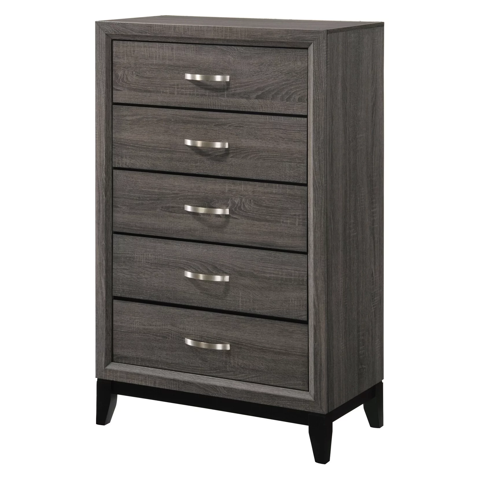 Coaster Furniture Watson Grey Oak and Black 5-drawer Chest