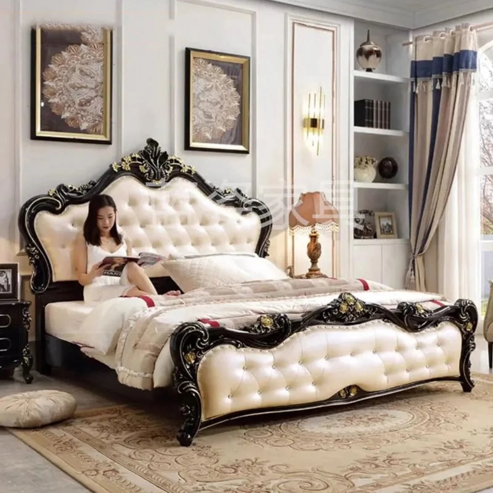 European Marriage Bed Luxury Queen Size Modern Bedroom Bed Storage Multifunctional Cama De Casal Luxuosa Home Furniture