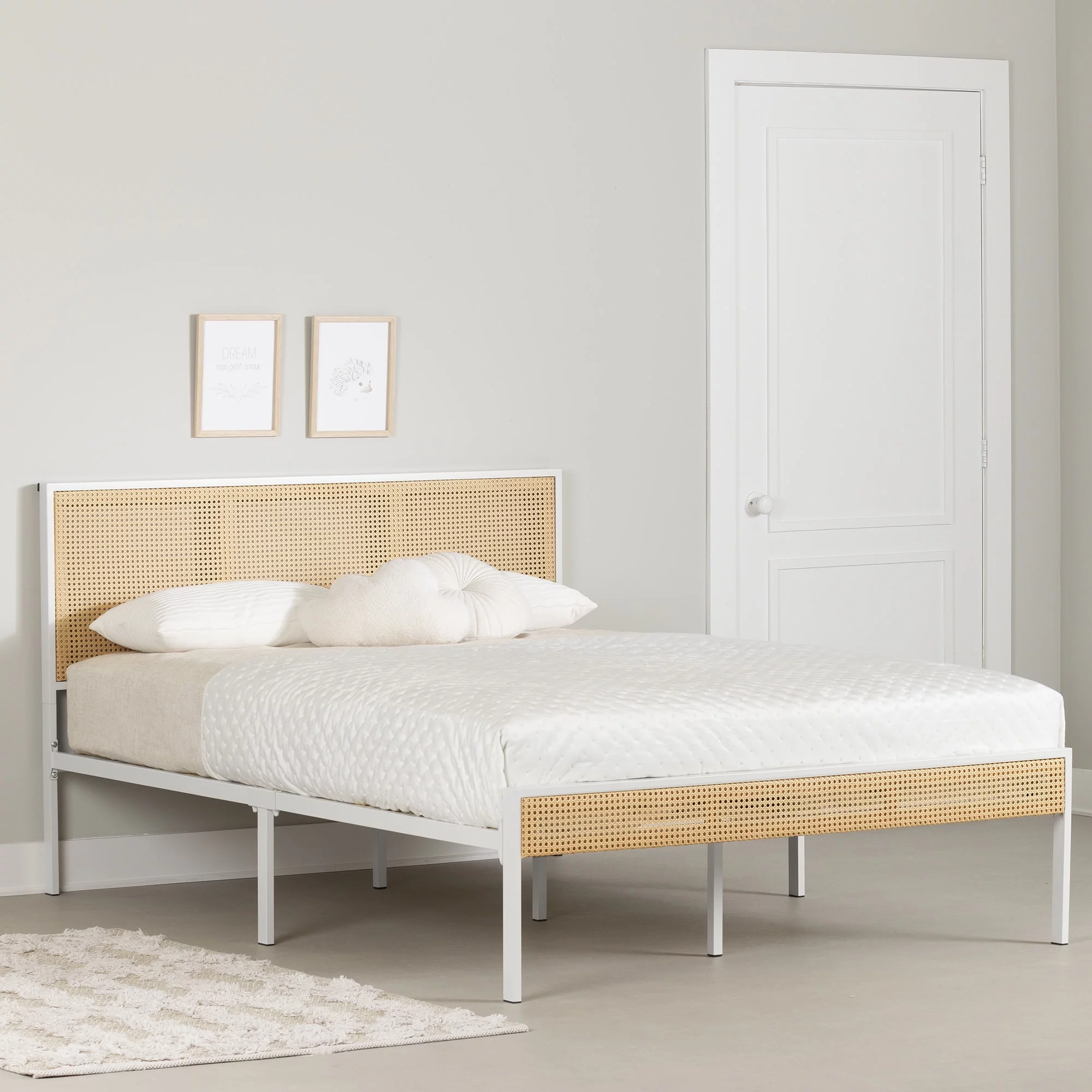 South Shore Bloom, Bohemian Harmony Bed, Full White