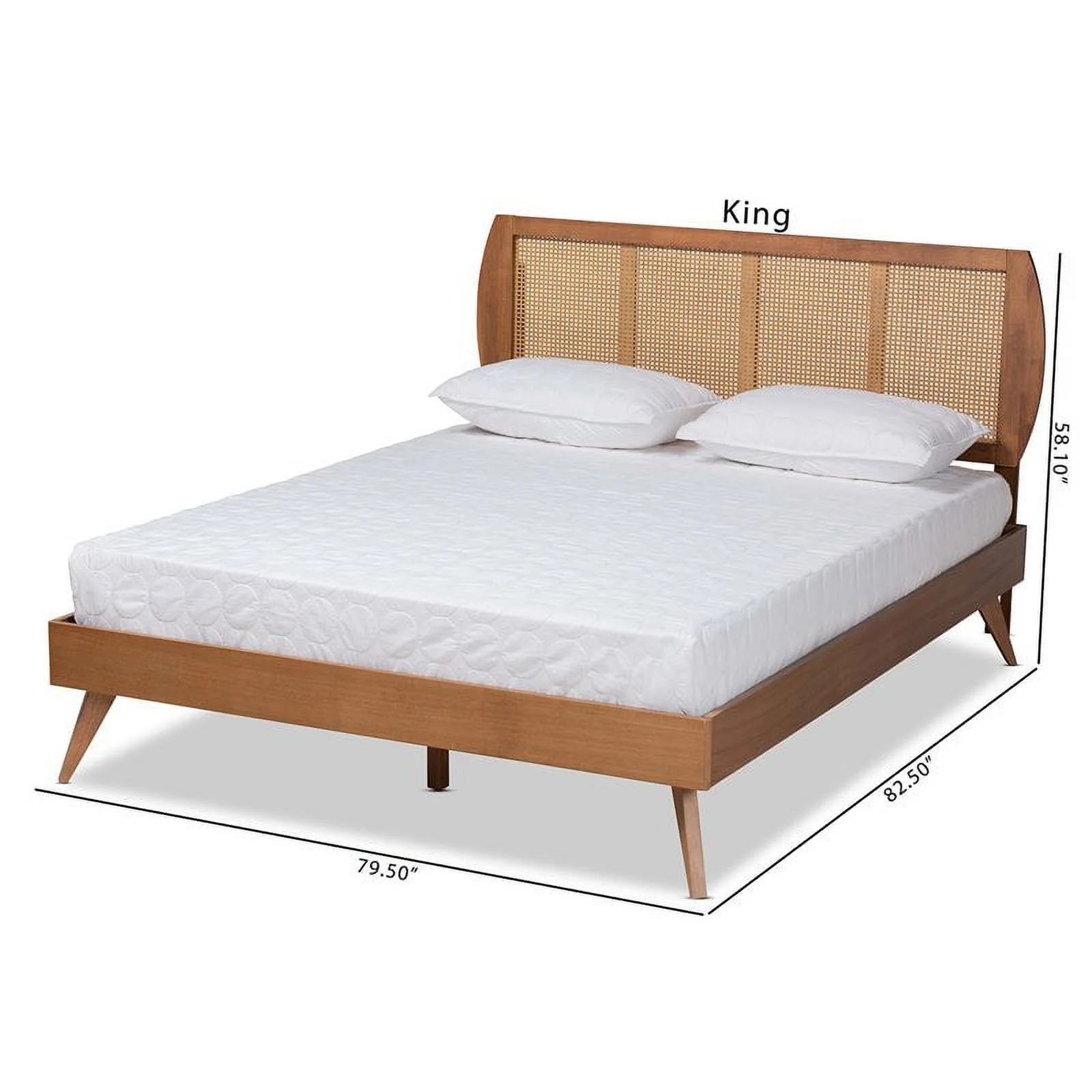 Bowery Hill Walnut Brown Finished Wood Full Size Platform Bed