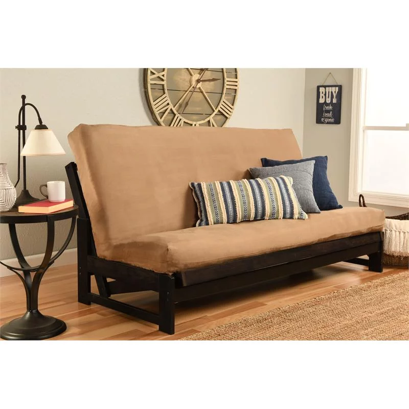 Kodiak Furniture Full-size Futon Cover in Suede Peat/Tan Fabric