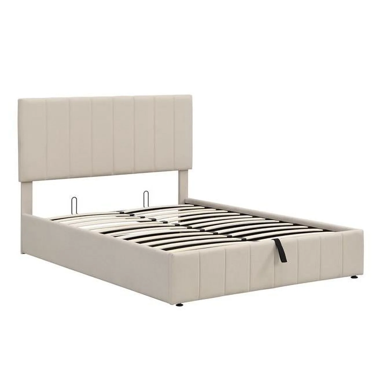 49 x 57 x 78 in. Full Size Double Upholstered Linen Blend Bed, Beige