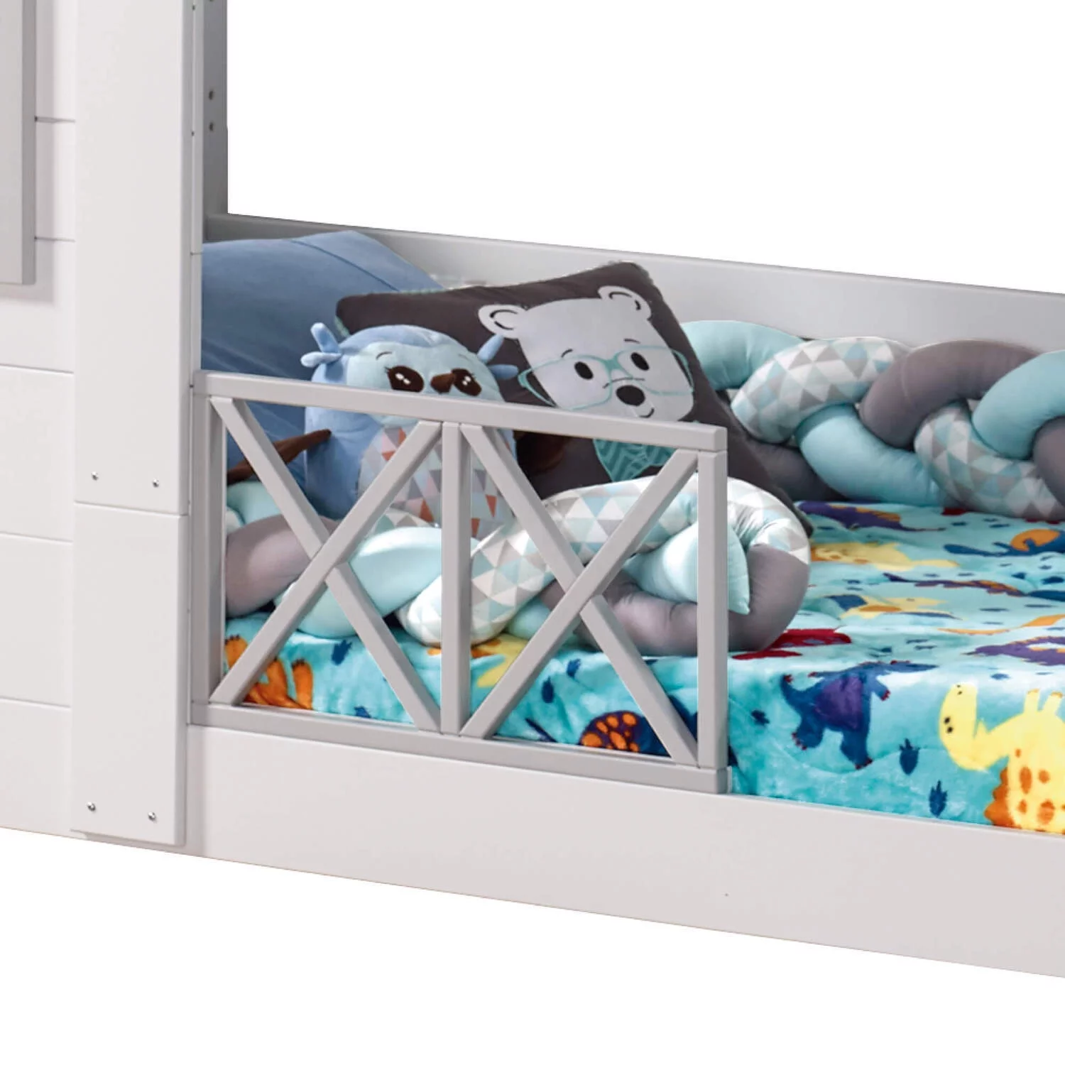Maykoosh Zen Zone Solid Wood Twin Daybed, White & Gray