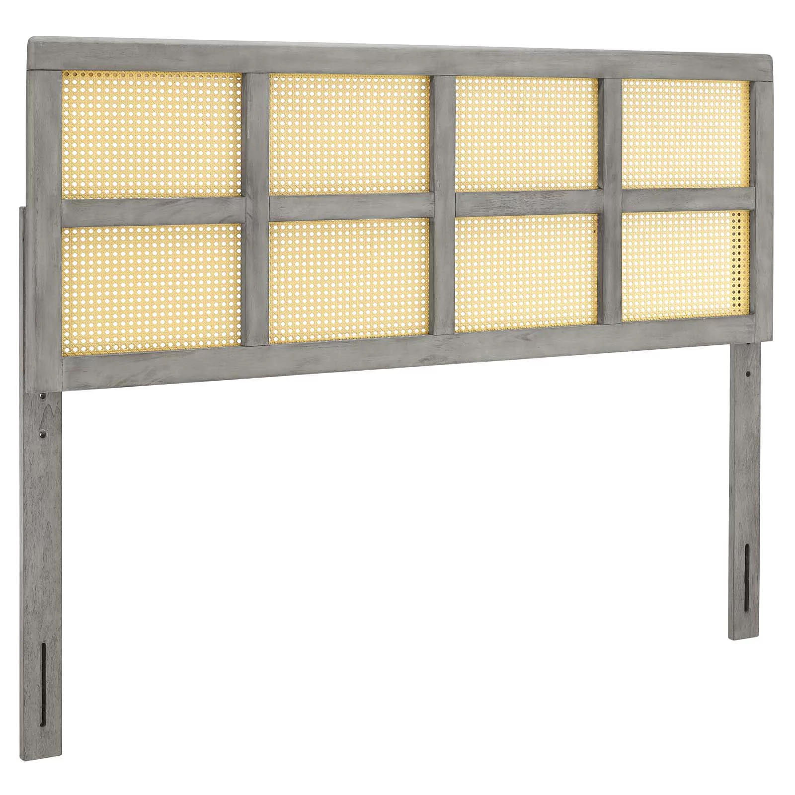 Modway Luana Cane Queen Headboard in Gray