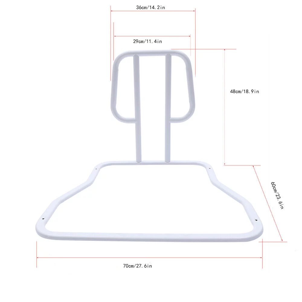 Miumaeov Carbon Steel Bedside Rail for Elderly Seniors Adults Hospital Bed Side Rail White Bed Assist Bar