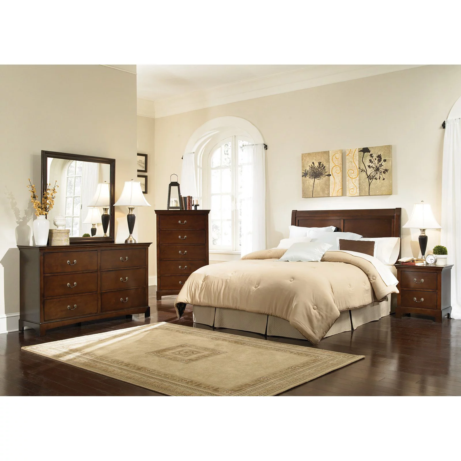 Tatiana Queen/Full Headboard Warm Brown
