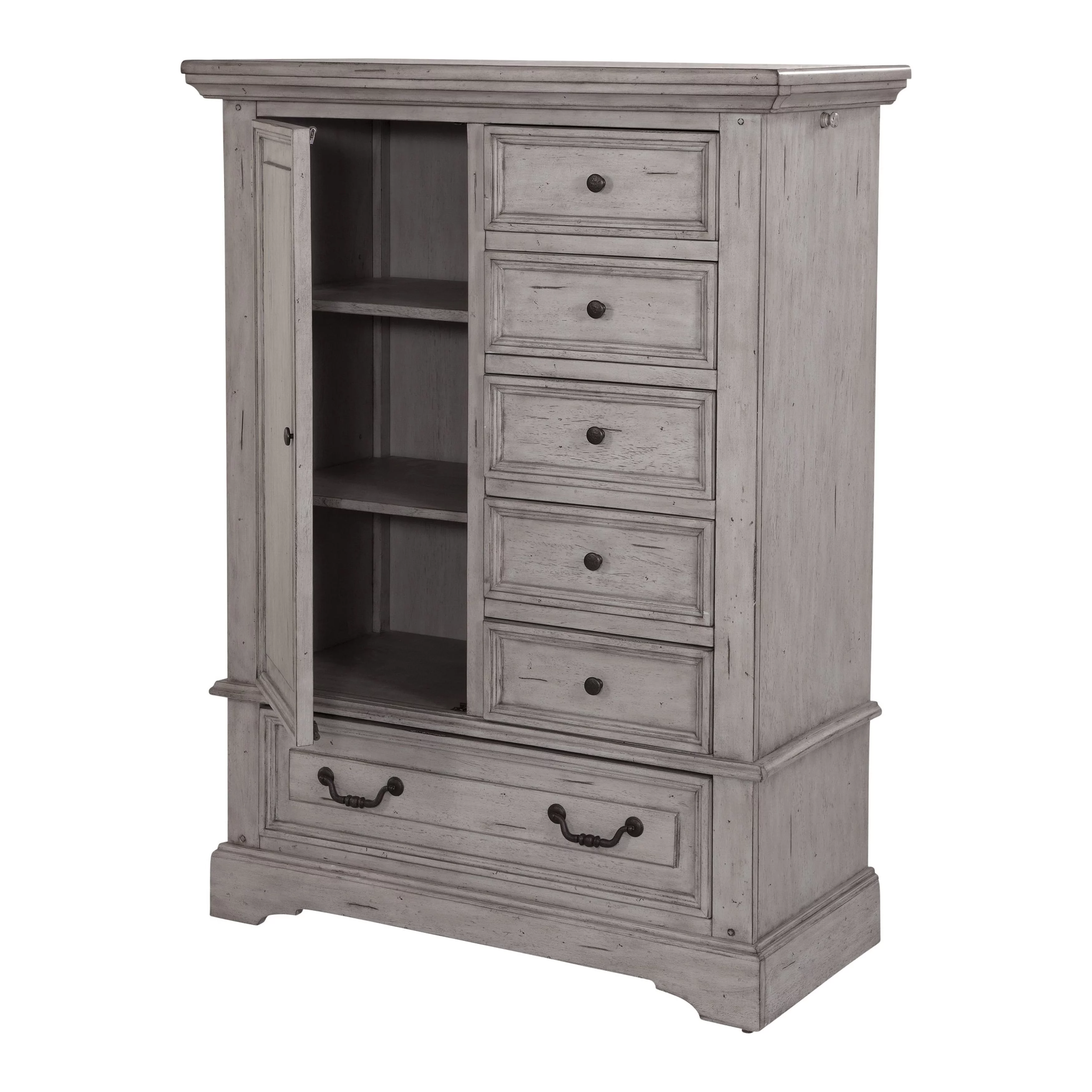 Greyson Living Lakewood Antique Finish Gentleman's Drawer Chest by Distressed Antique Grey Distressed