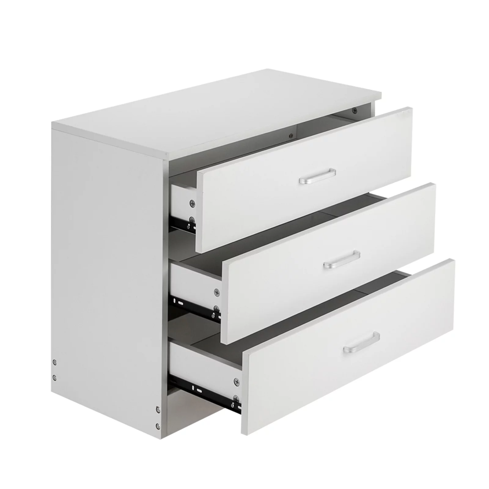 SESSLIFE Dresser for Bedroom, Wood 3 Drawer Dresser Storage Drawer, White Living Room Hallway Closets Drawer Chest