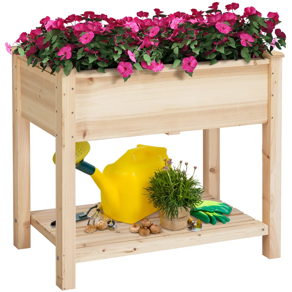 Yaheetech Wooden Raised Garden Bed Elevated Planter Box