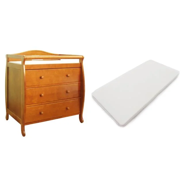 3358O-3353-1 Grace 3-Drawer Changing Table with Changing Pad, Oak