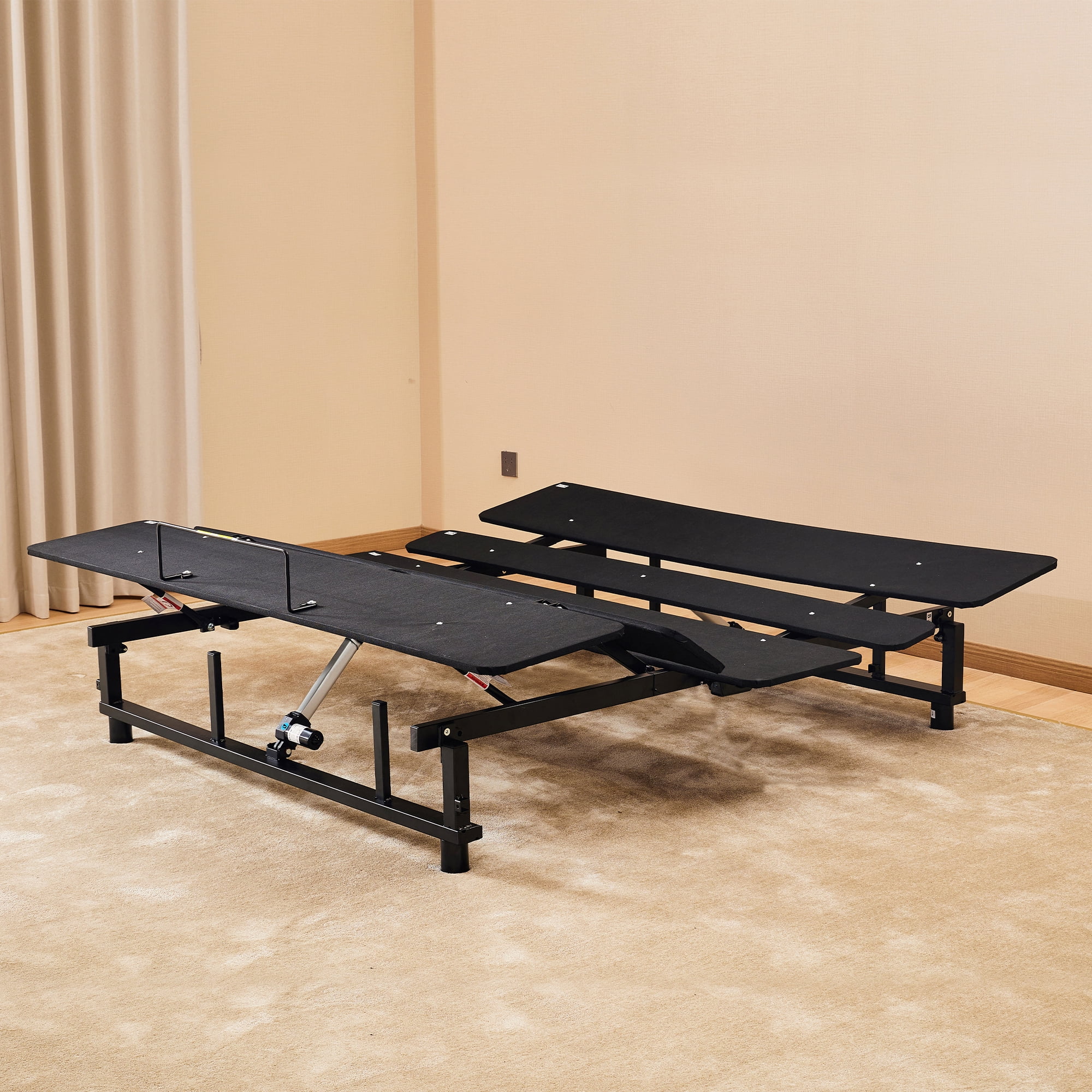 Adjustable Bed Base, King Bed Frame, Independent Head and Foot Incline, Quiet Motor, Wireless Remote Control, Electric Bed Base