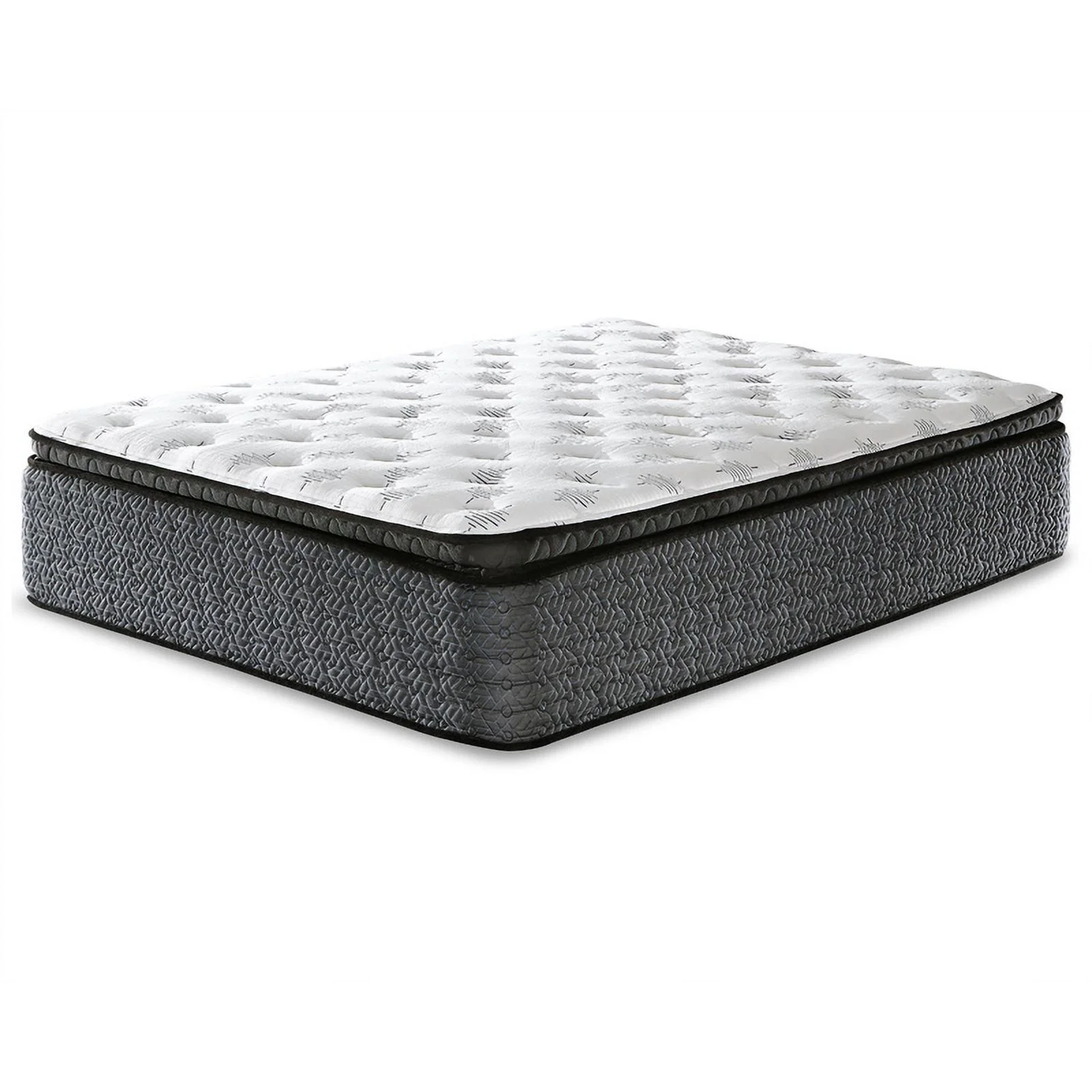 Ashley Furniture Ultra Luxury Fabric Cal King Mattress in White/Gray