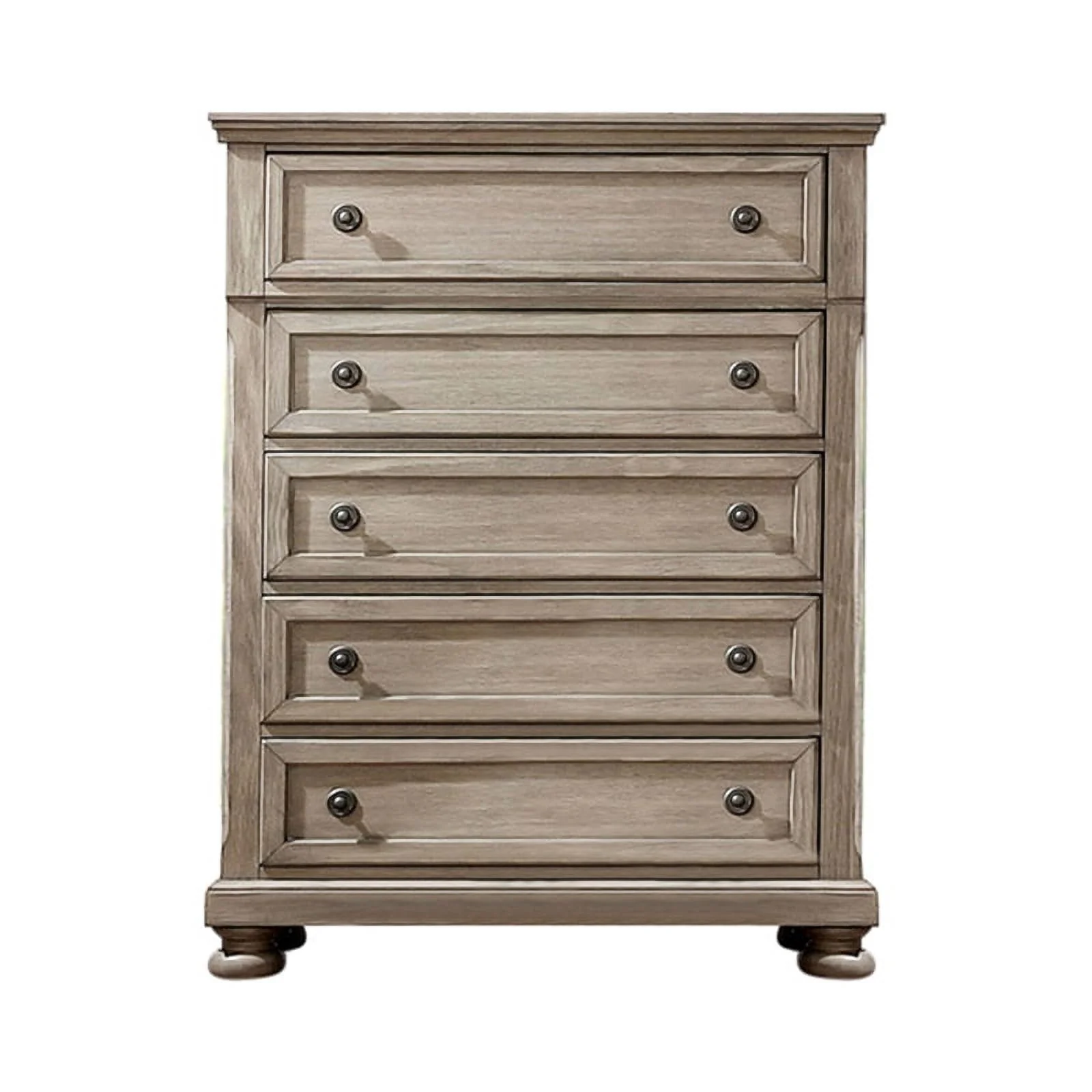 FOA Frigga 3-Piece Gray Wood Bedroom Set - Queen + Nightstand + Chest
