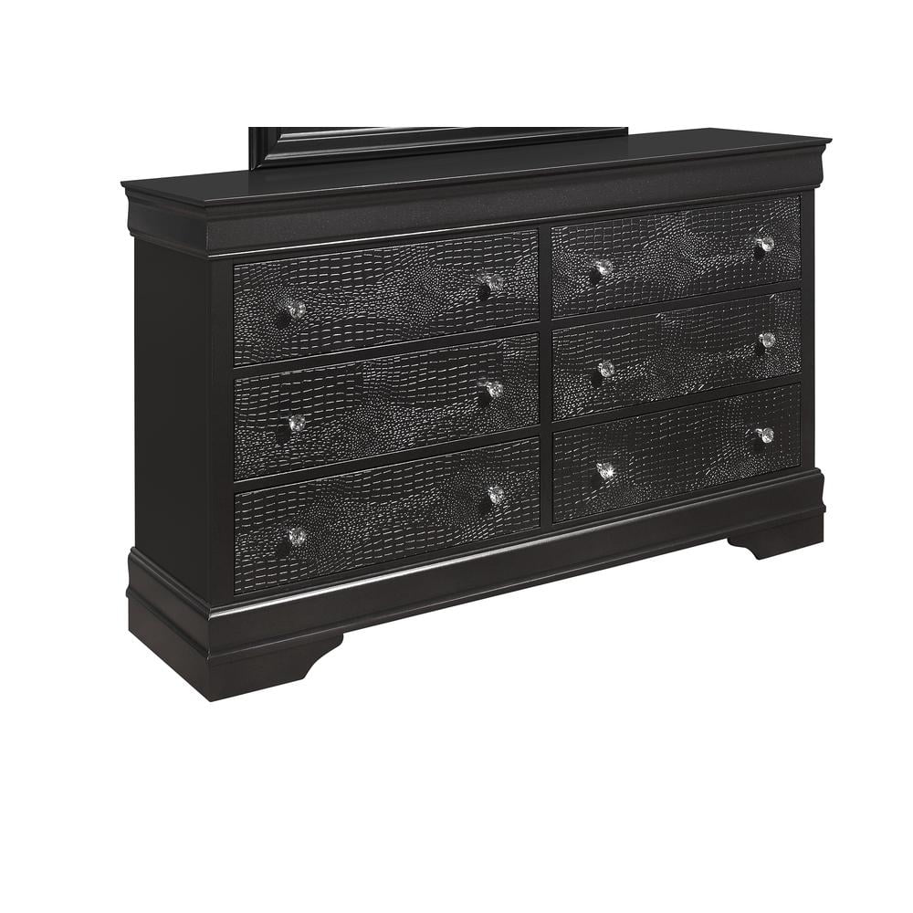 Global Furniture USA Pompei Metallic Gray Dresser