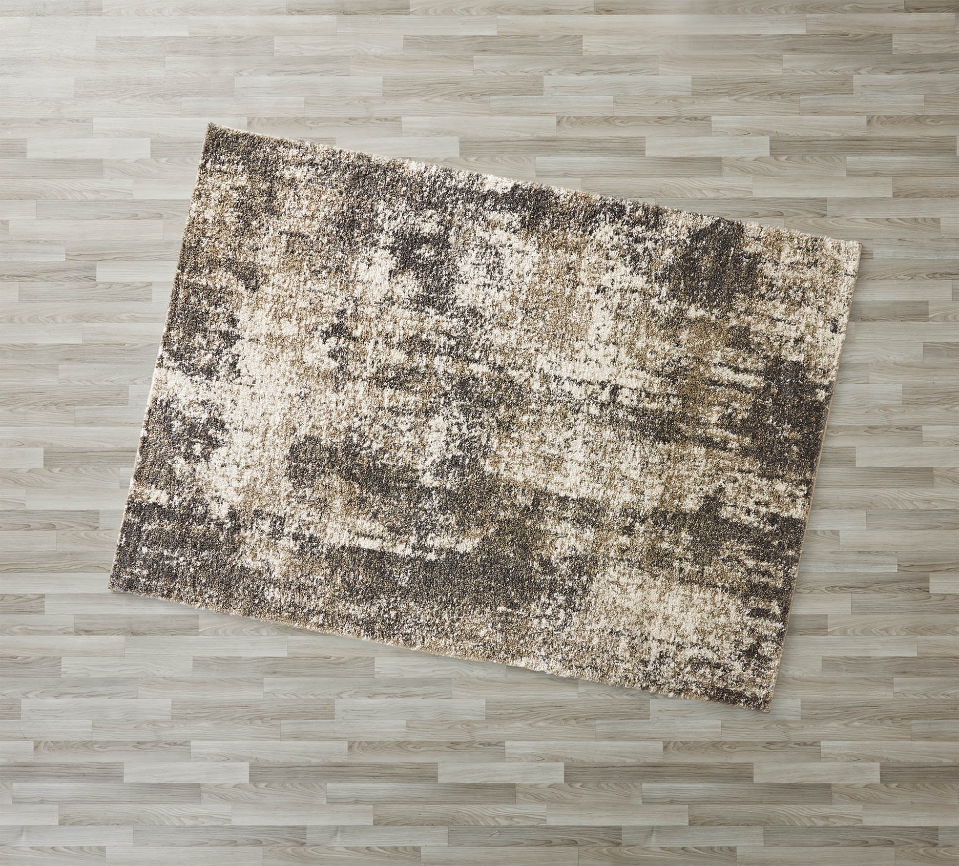 Mainstays Abstract Shag Indoor Area Rug, Neutral, 5'x7'