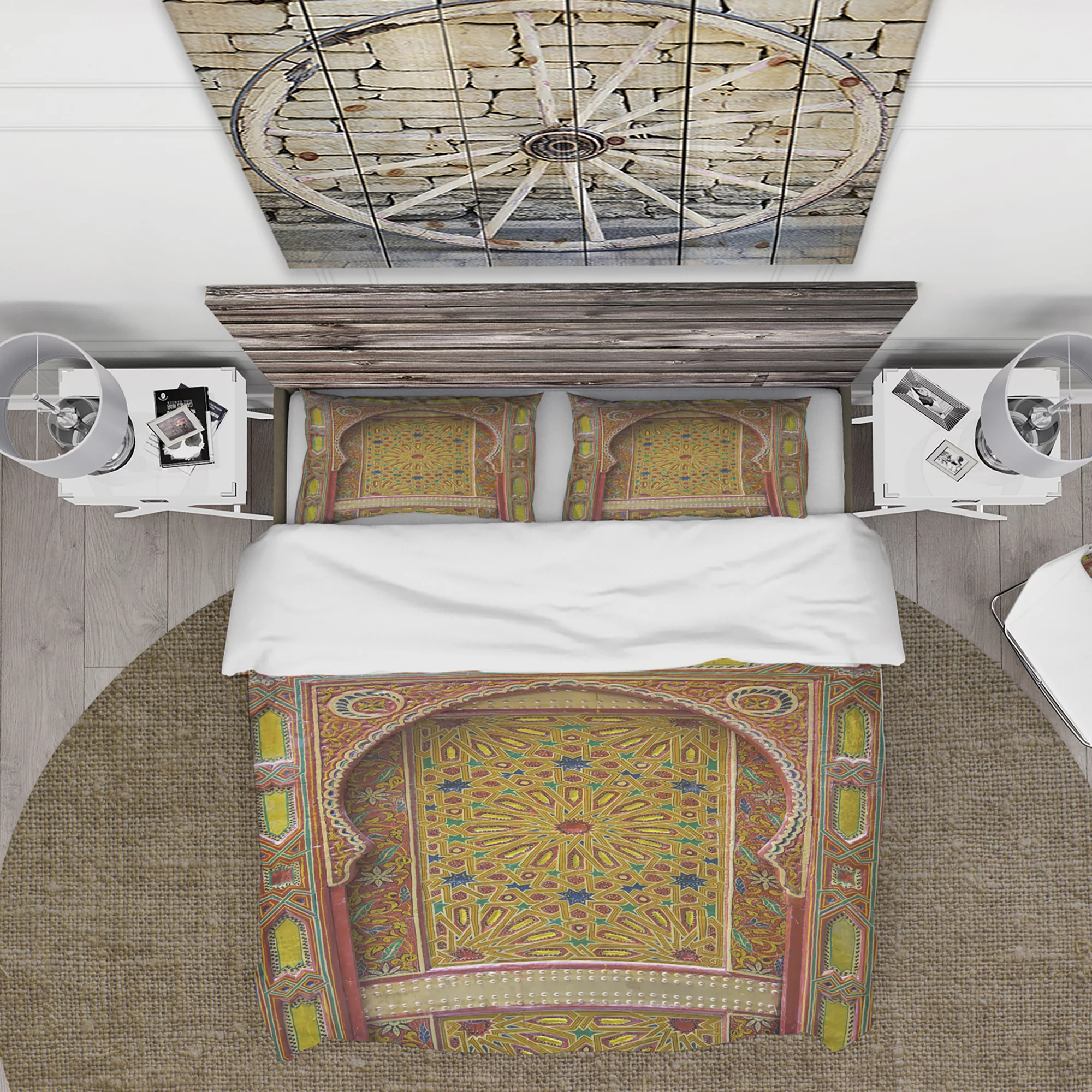 Designart 'Moroccan Entrance Door in Fez' Vintage Duvet Cover Set