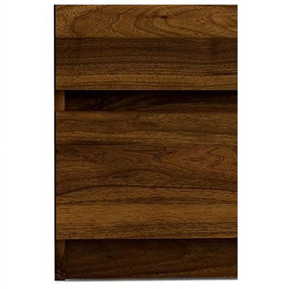 Handle-Free Contemporary Bedroom Furniture College Living 5 Drawer Chest Brown