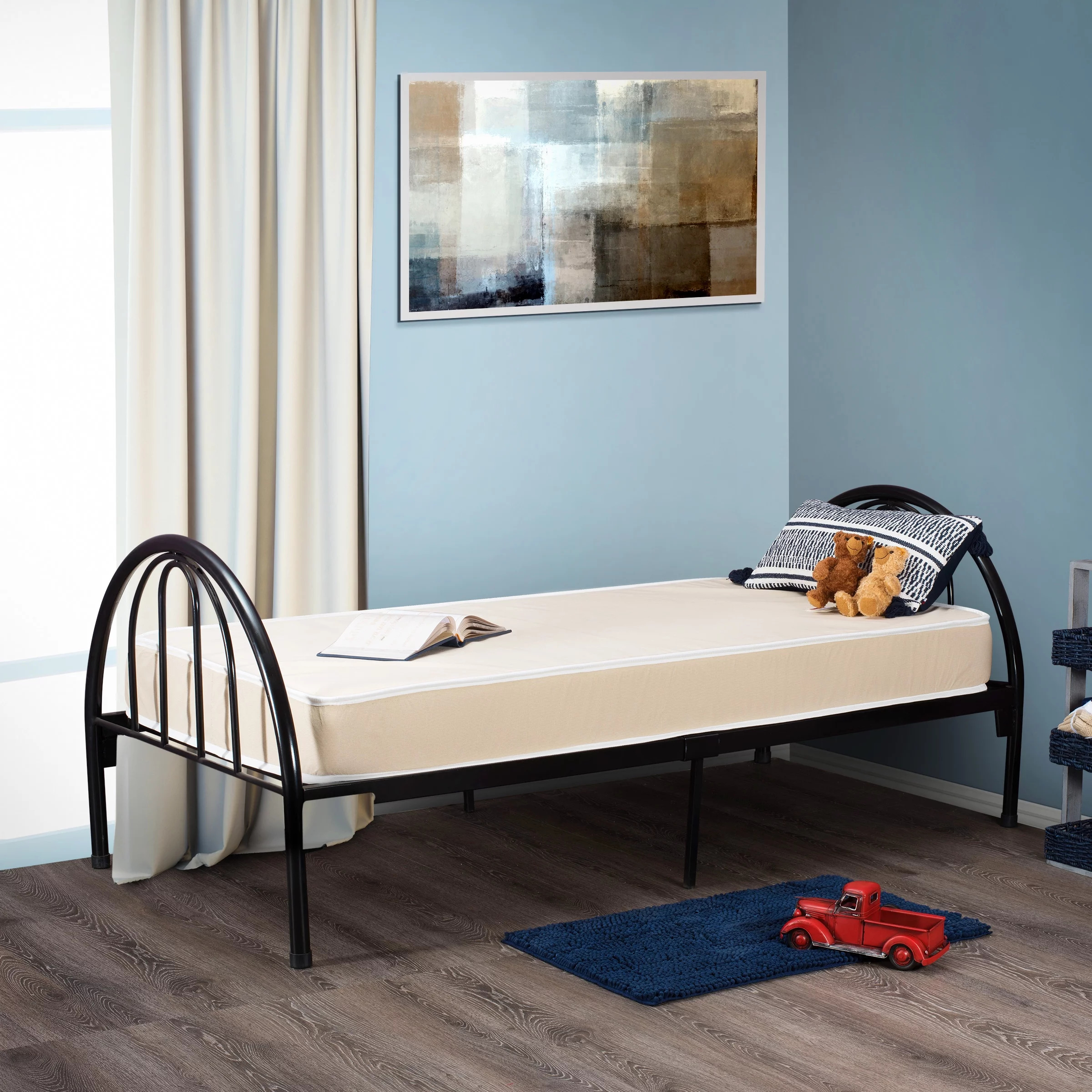 Fortnight Bedding 6 Inch Foam Mattress with Fabric Cover, 30x74 inch, for RV Folding Guest & Day Bed