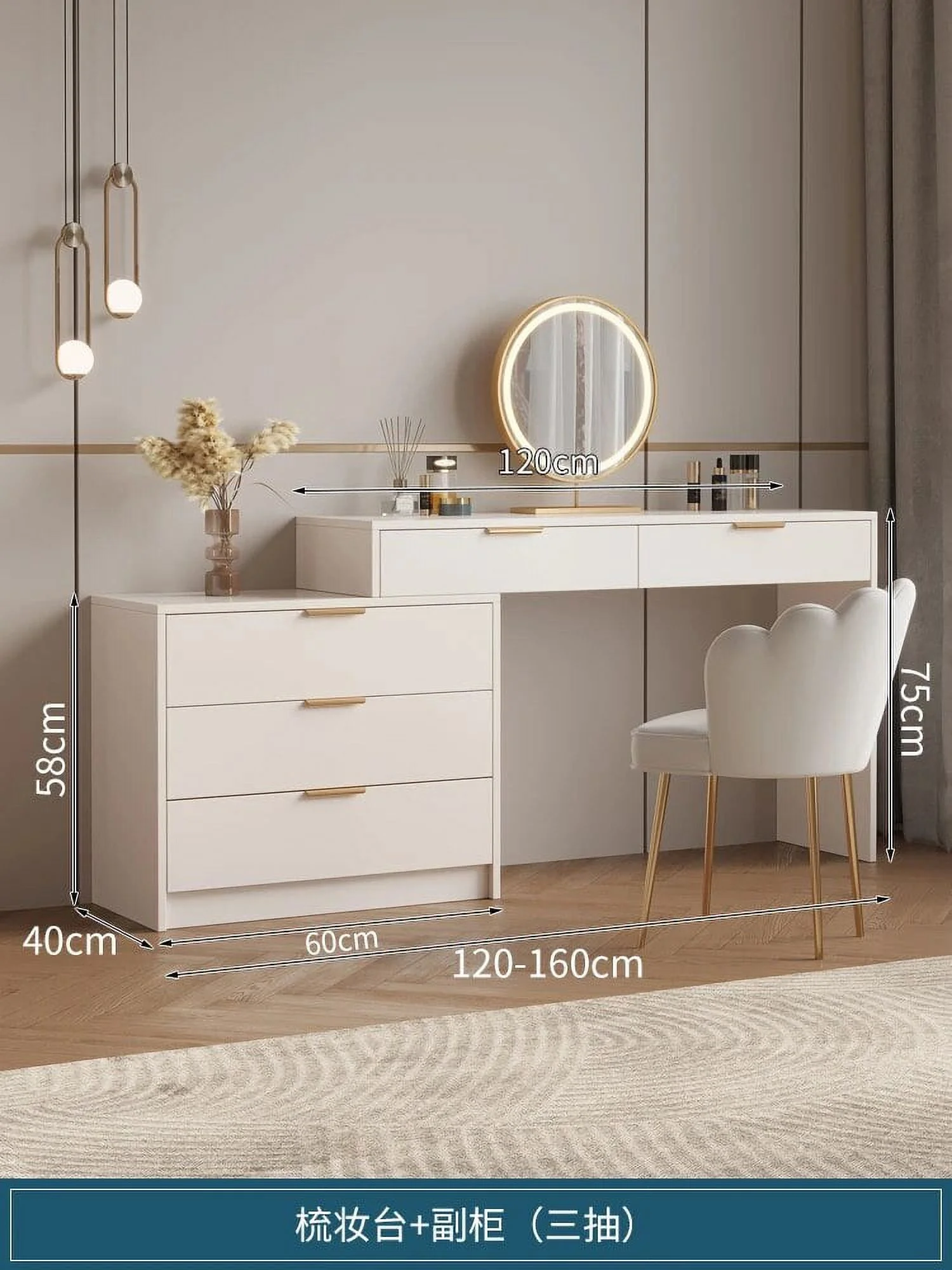 Vanity Dressing Table Nordic Storage Drawers Cabinets Organizer Dressing Table Bedroom Tocador Maquillaje Dresser Furniture