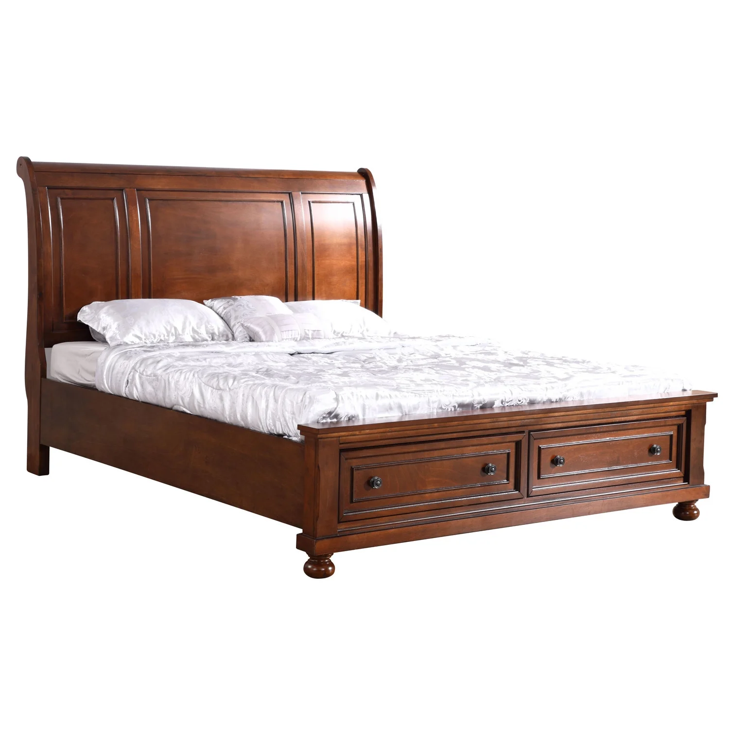 Maykoosh Retro Revival G8900A-KB King Bed ( 4 Boxes) , Cherry