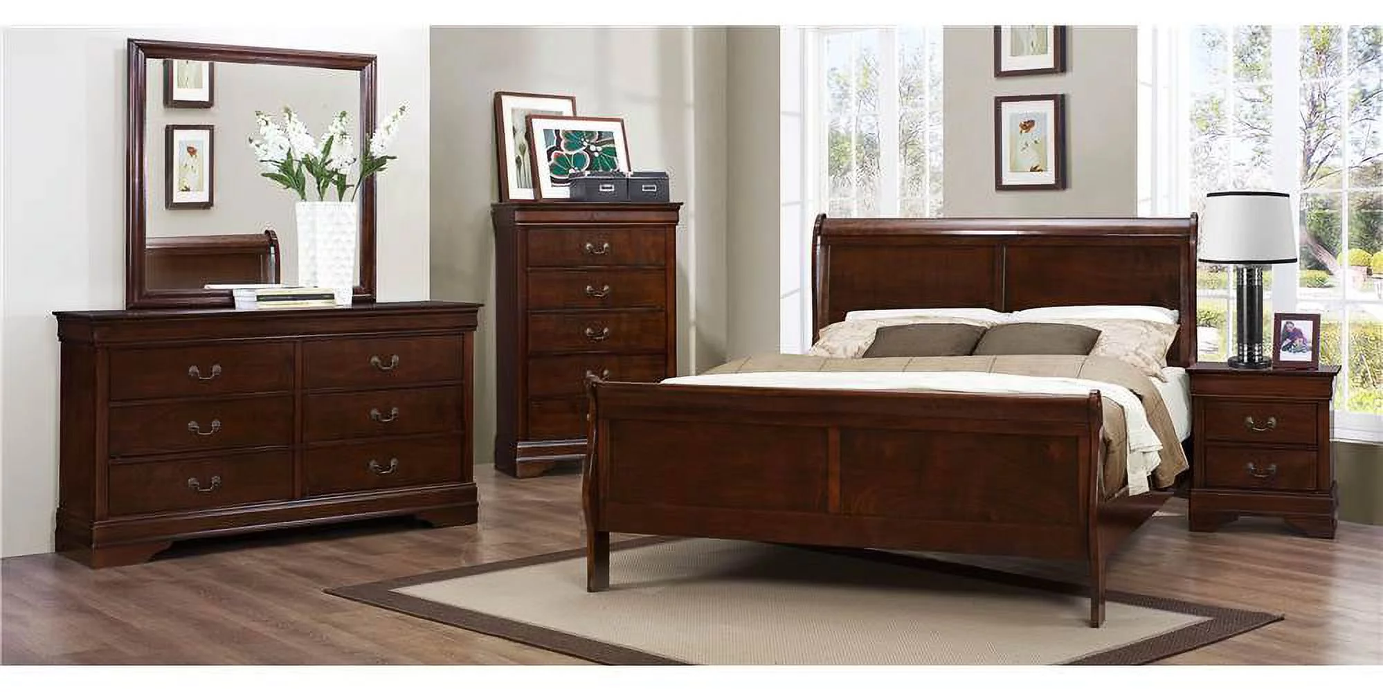 Weston Home Dresser, Burnished Brown Cherry