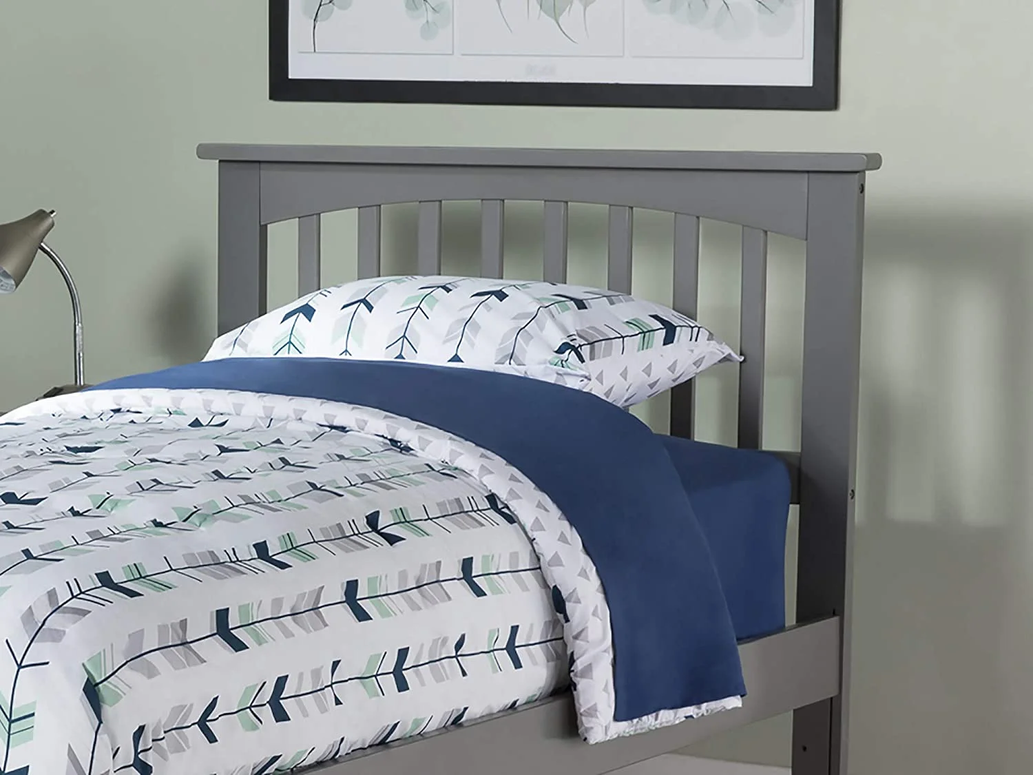 Atlantic Furniture AR287829 Mission Headboard, , Grey