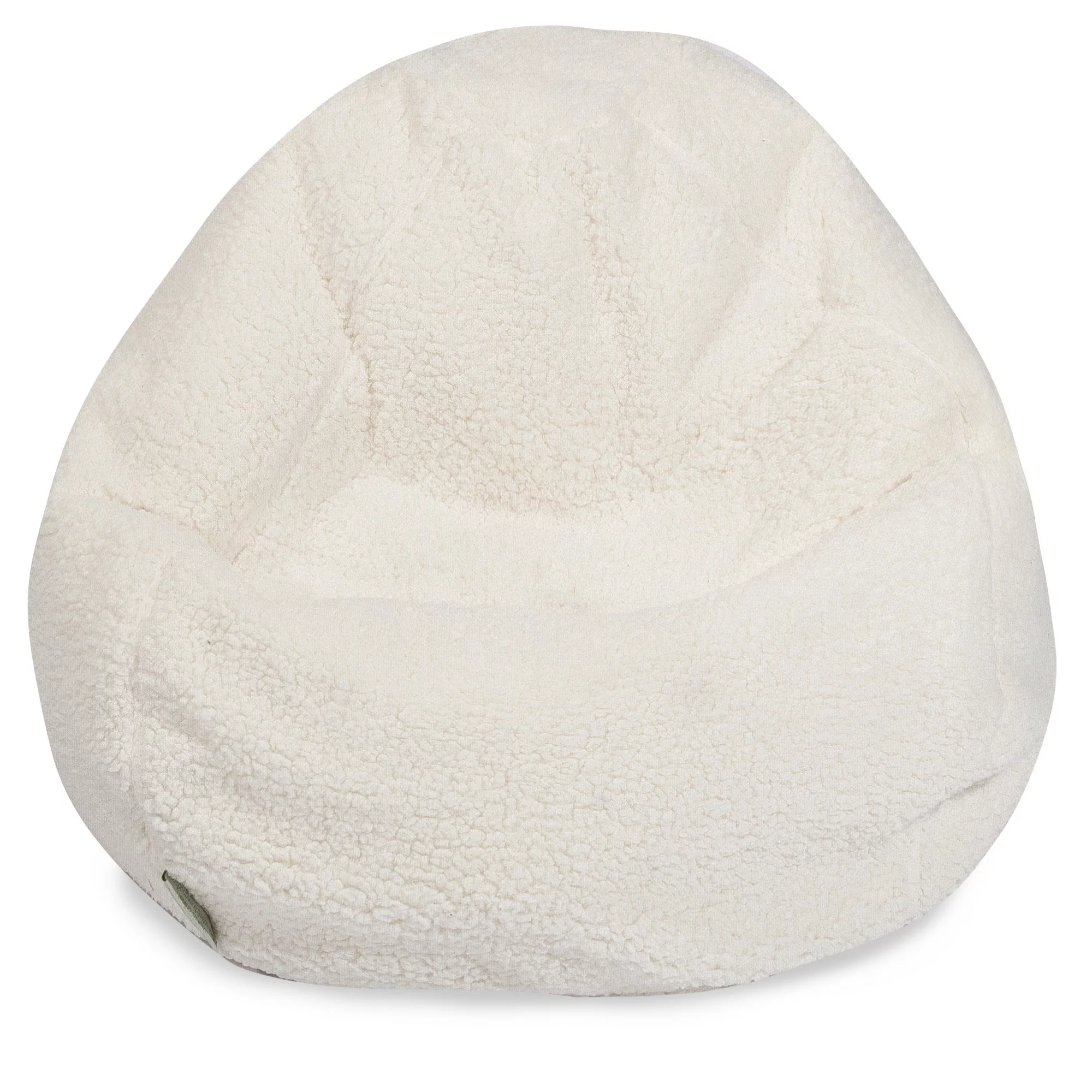 Majestic Home Goods Indoor Outdoor All Sherpa Solid Large Classic Bean Bag Chair 35 in L x 35 in W x 23 in H